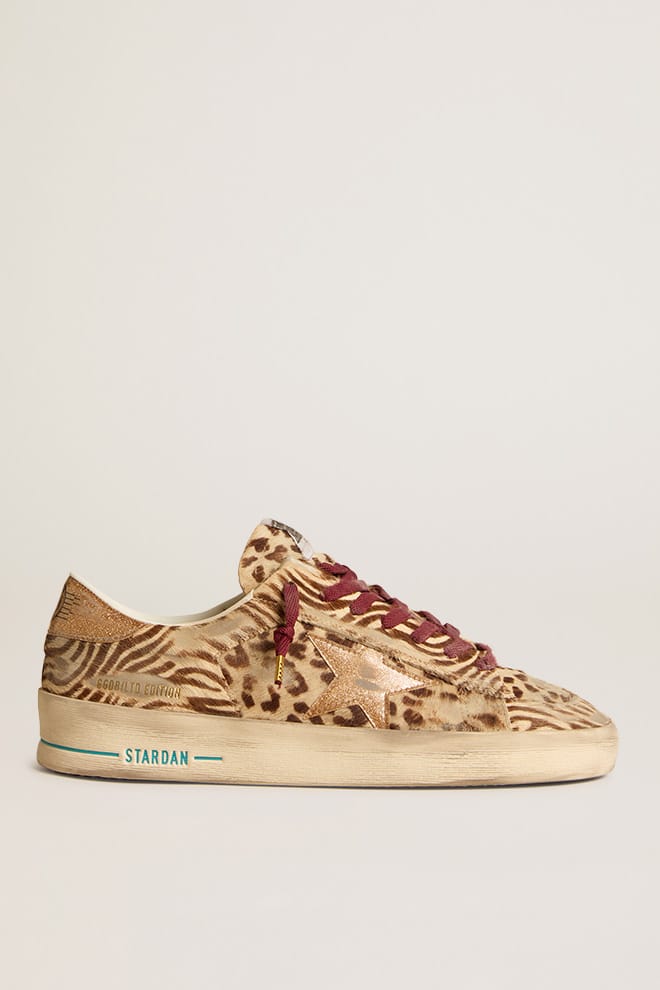 Men | Stardan Ltd Animal-Print Pony Skin with Gold Glitter Star | Burro x Testa Di Moro x Gold - Image 7