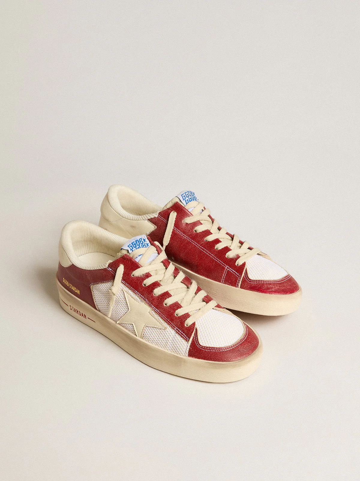 Men | Stardan Sneakers Red & White | White Ecru x Red x White - Image 3