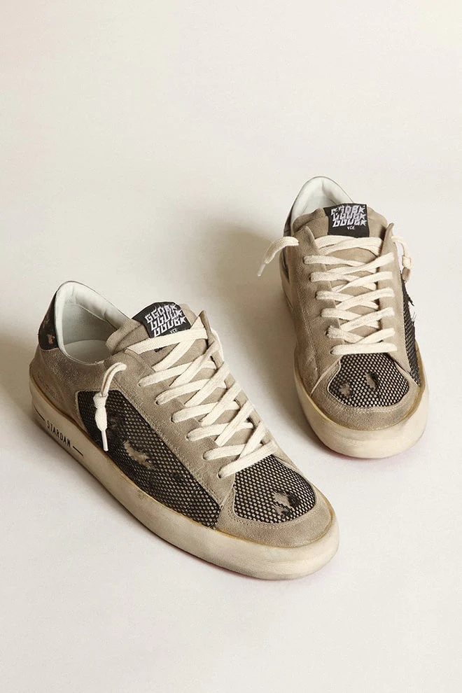Men | Stardan Taupe Suede & Black Mesh | Taupe x Platinum x Black - Image 7
