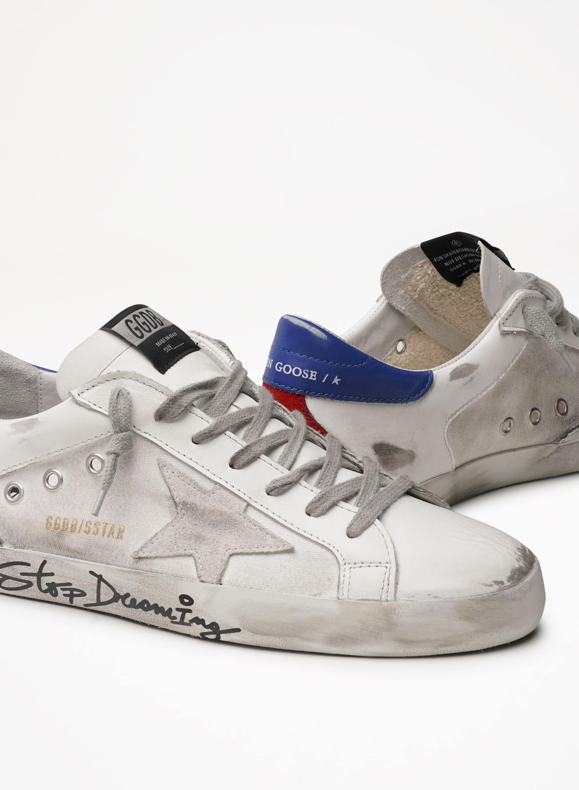 Men | Super-Star Canvas & Leather Upper Signature Foxi | White x Blue x Ruby x Red - Image 3