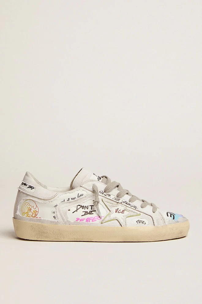 Men | Super-Star Dream Maker White with Reverse Construction | White x Multicolor - Image 2