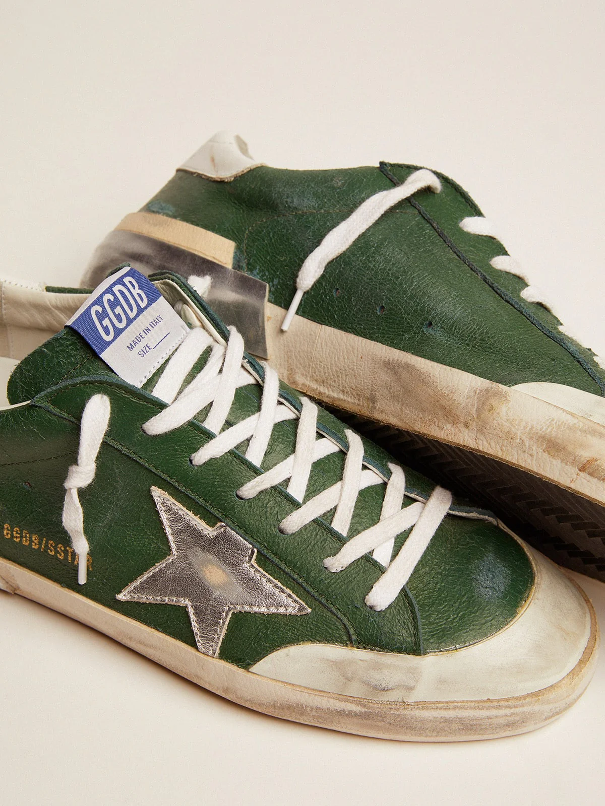 Men | Super-Star Green Leather & Multifoxing | Green x Silver x White - Image 9