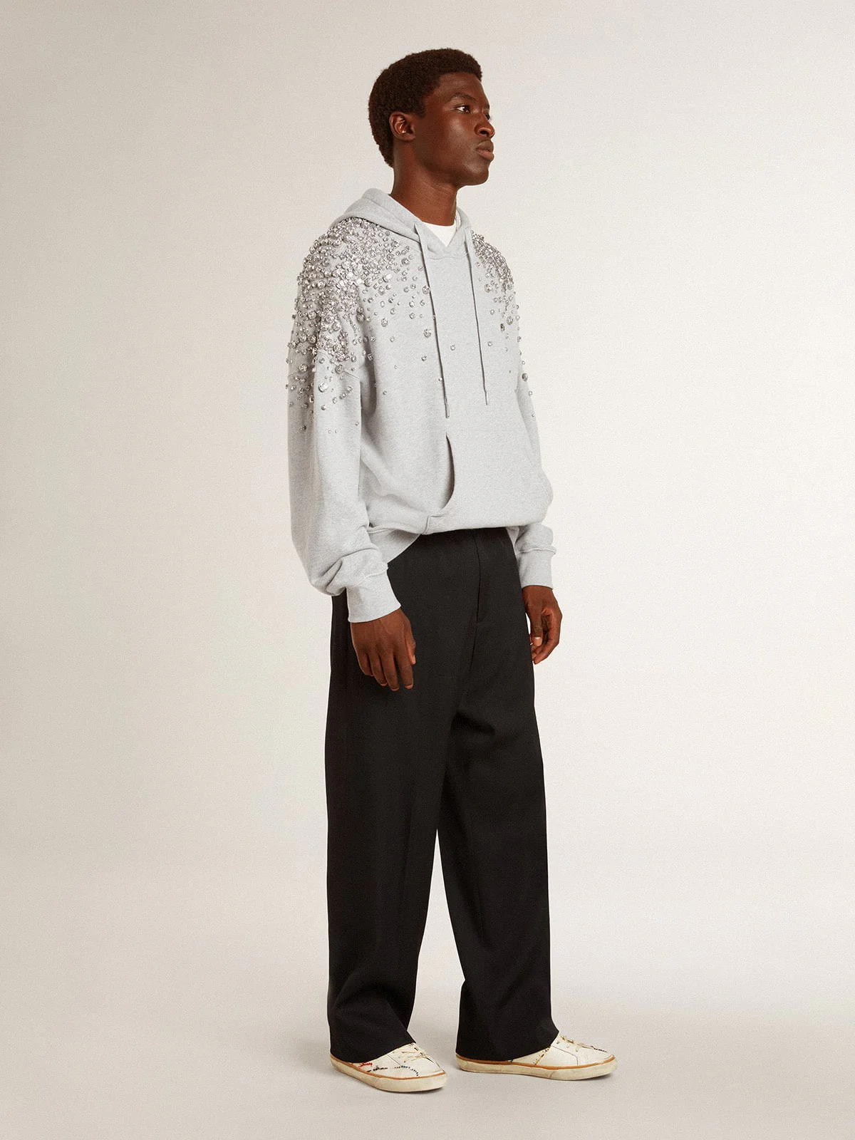 Men | Super-Star Ltd with Perforated Star & Metallic Leather Heel Tab | Optic White x Silver - Image 6