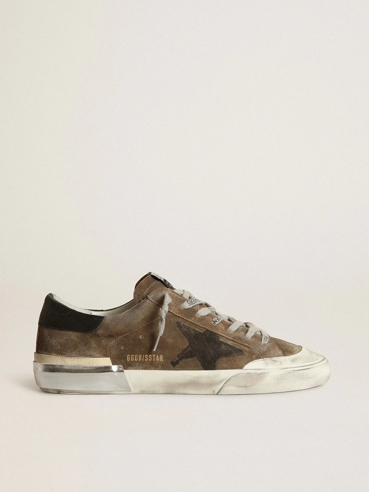 Men | Super-Star Military-Green Suede with Screen-Printed Star | Military Green x Black - Image 4