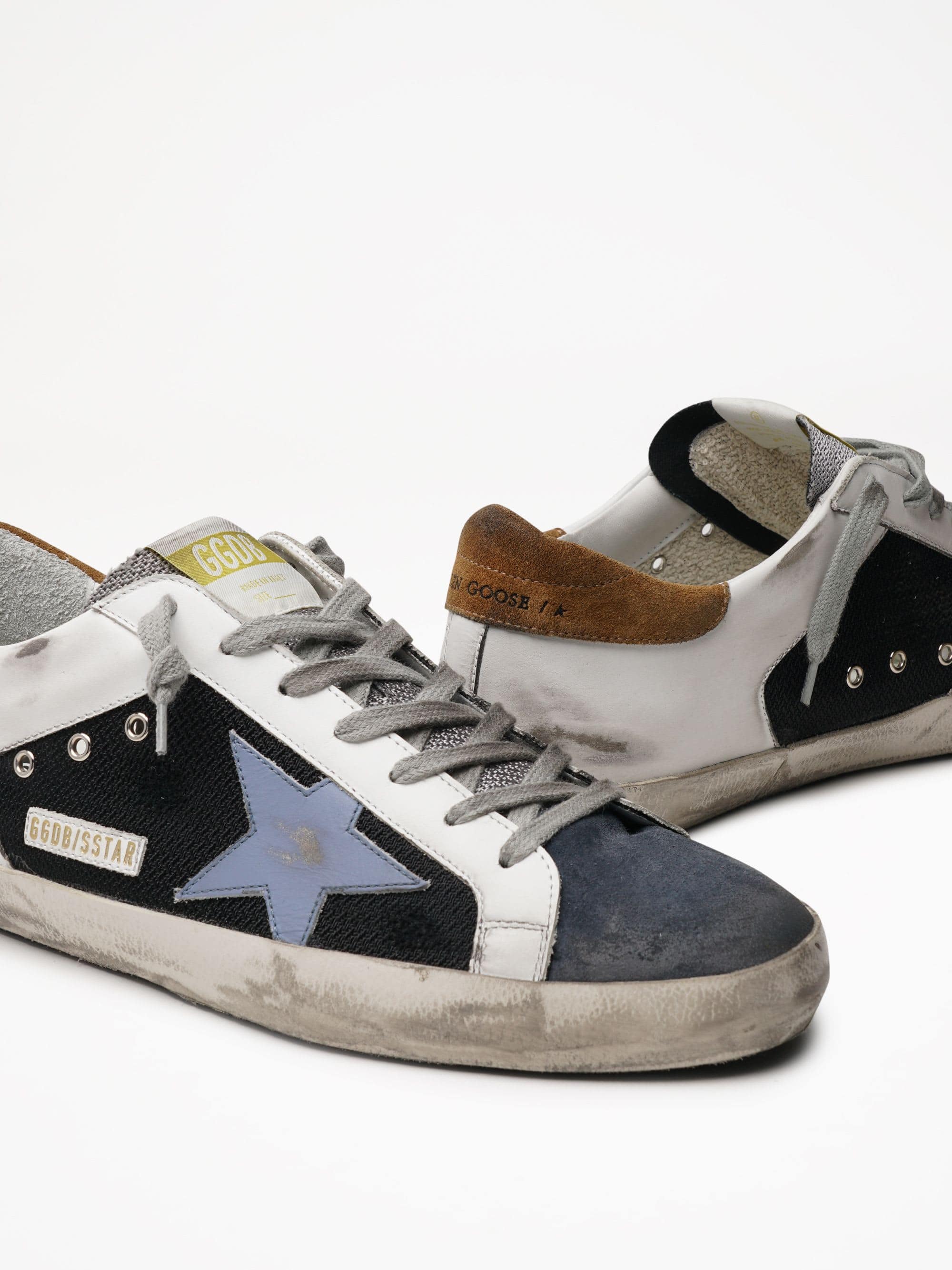 Men | Super-Star Net & Leather Upper Leather Star Suede | Black x White x Grey x Powder Blue x Elk Brown - Image 3