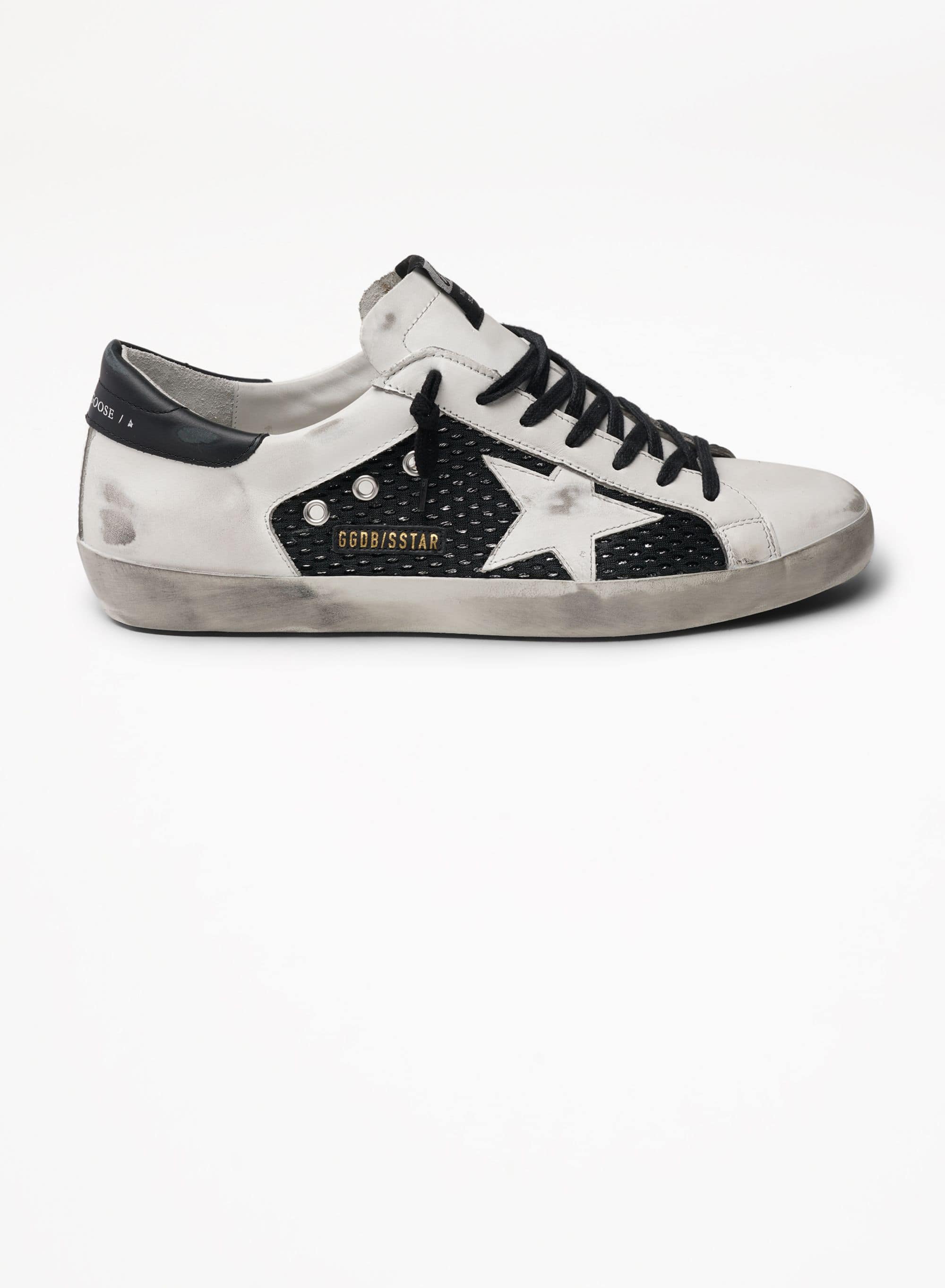 Men | Super-Star Net & Leather Upper Leather Star | White x Black - Image 4
