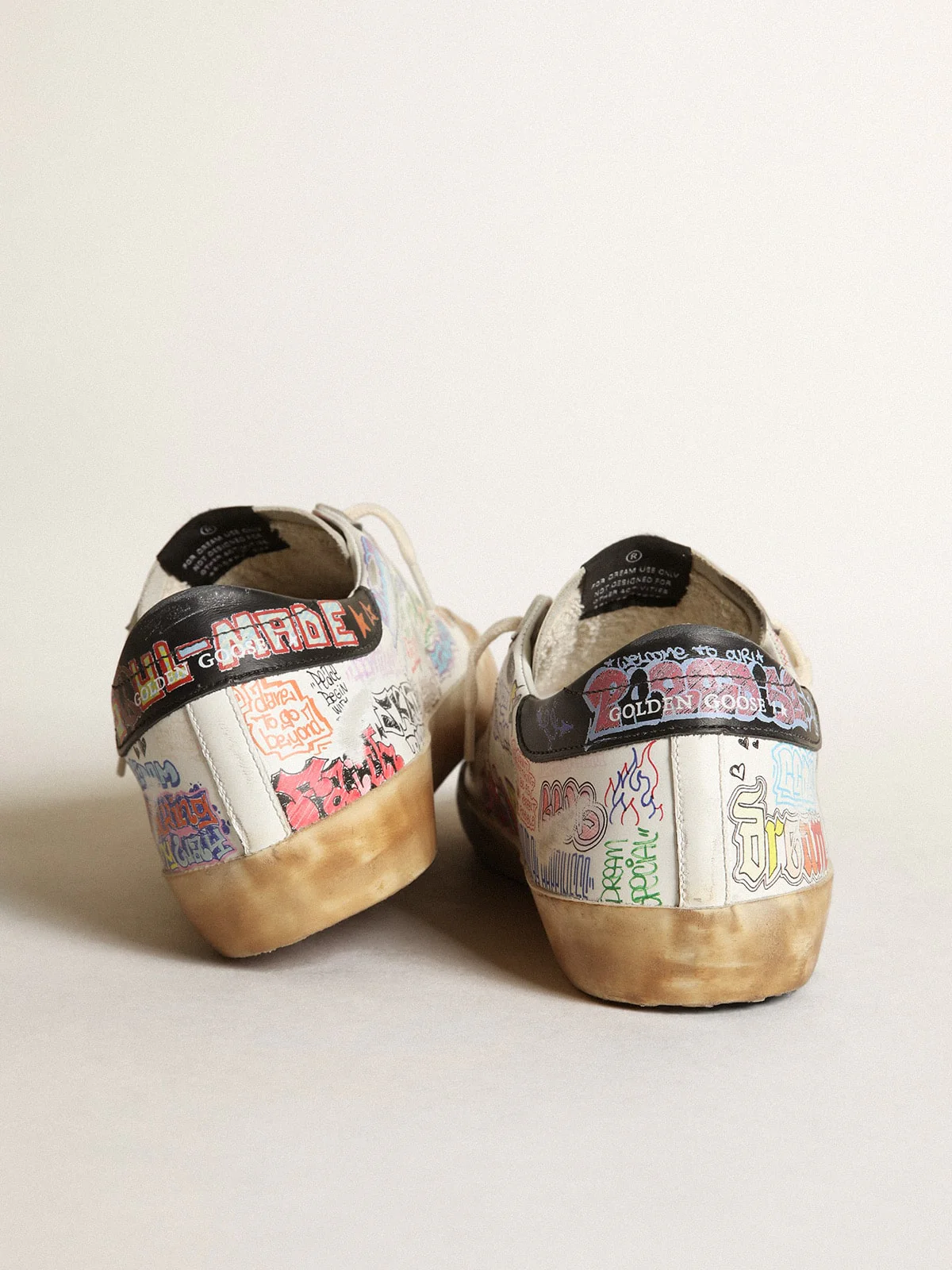 Men | Super-Star Penstar White Leather with Multicolor Lettering | White x Silver x Black x Multicolor - Image 6