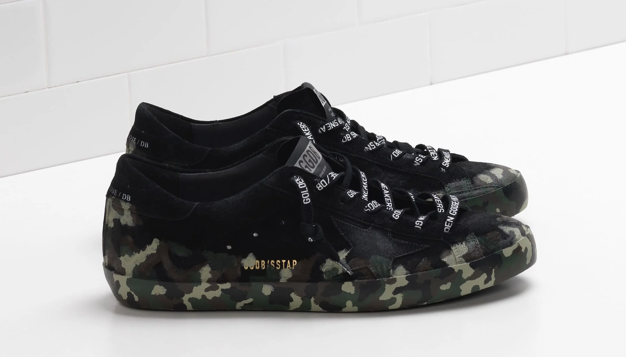 Men | Super-Star Sneaker Black Suede with Camouflage Details - Image 2