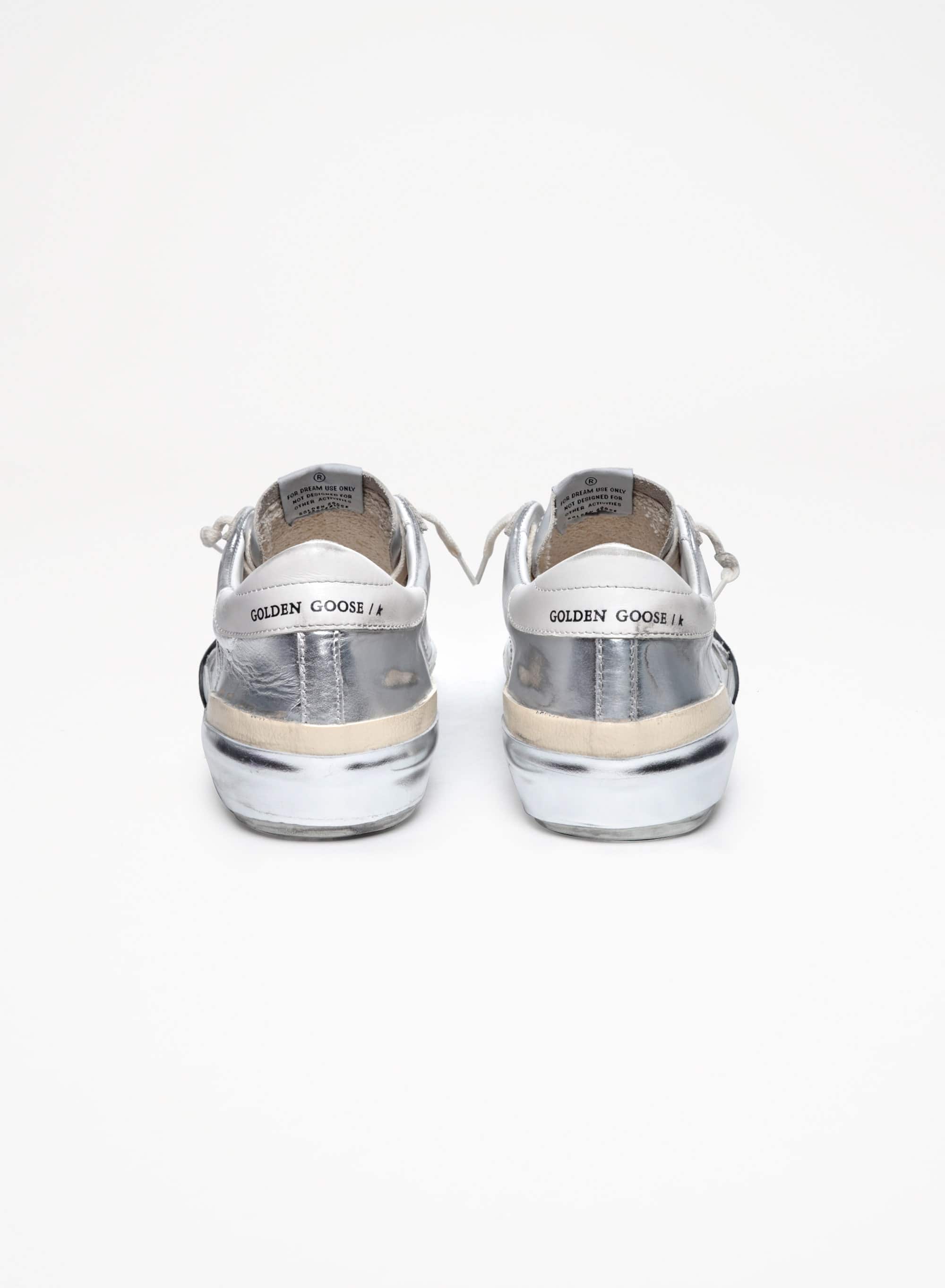 Men | Super-Star Sneakers Silver Leather | Silver x White x Milk - Image 5