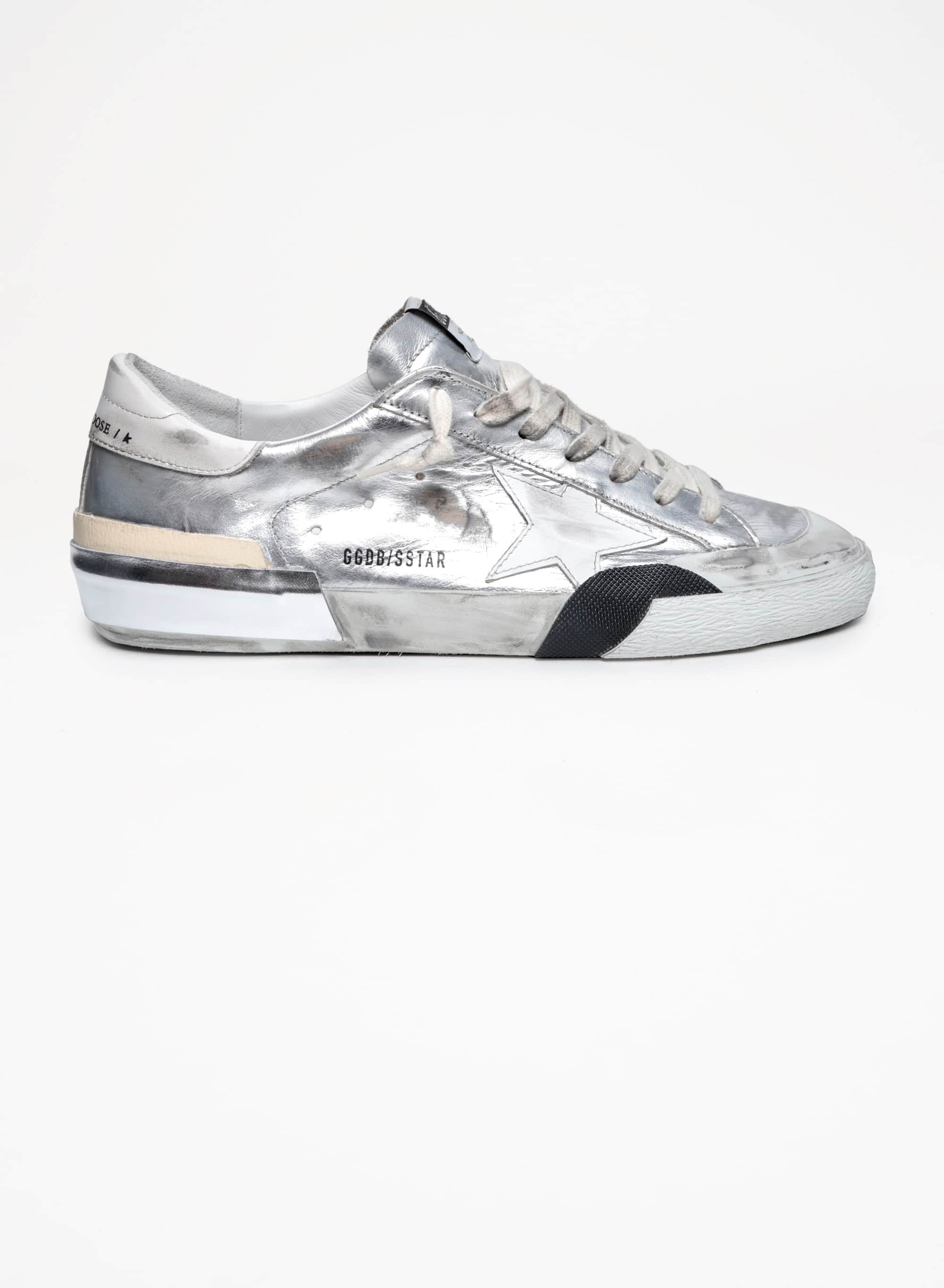 Men | Super-Star Sneakers Silver Leather | Silver x White x Milk - Image 7