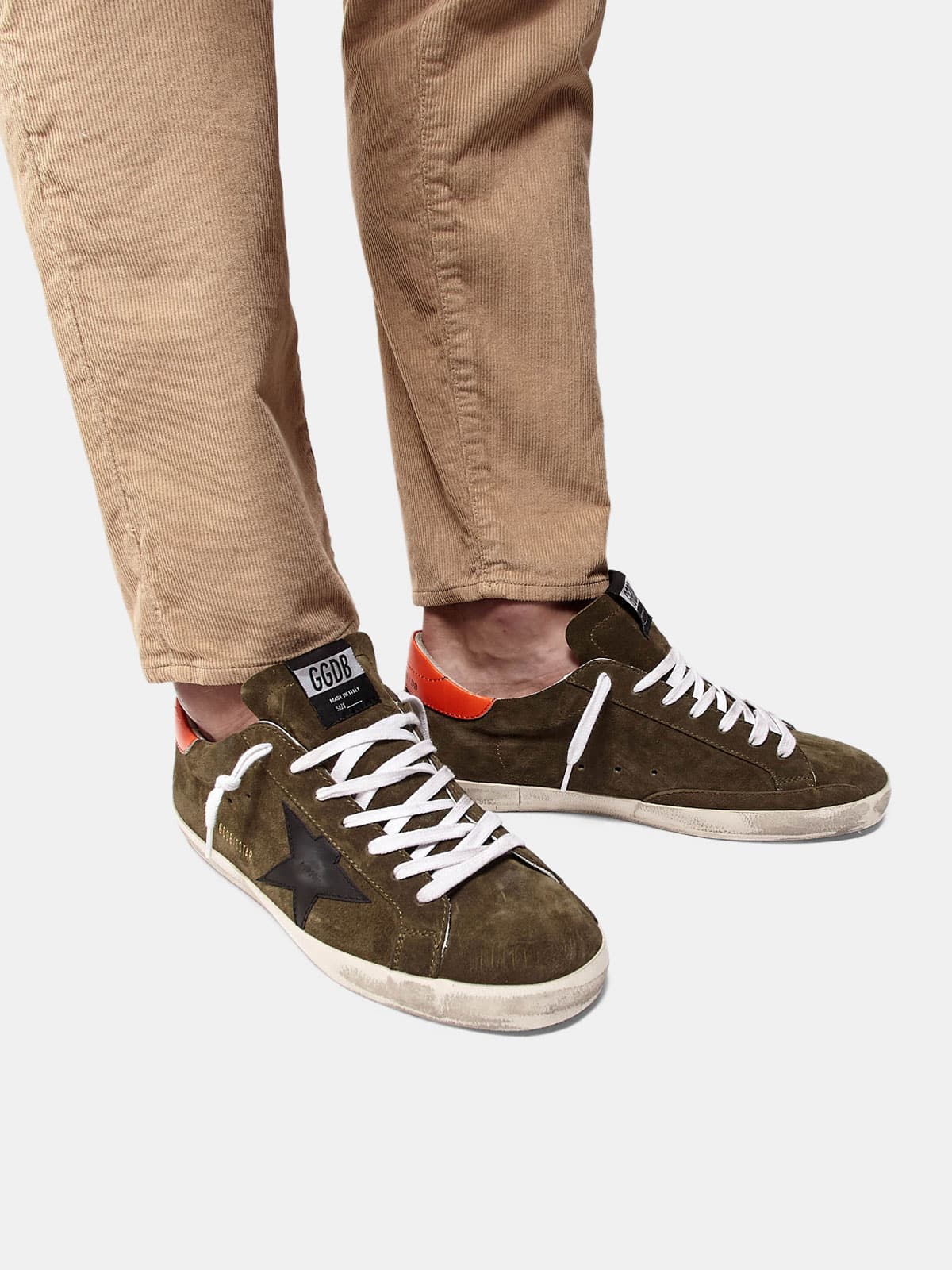Men | Super-Star Sneakers Suede with Orange Heel Tab - Image 3