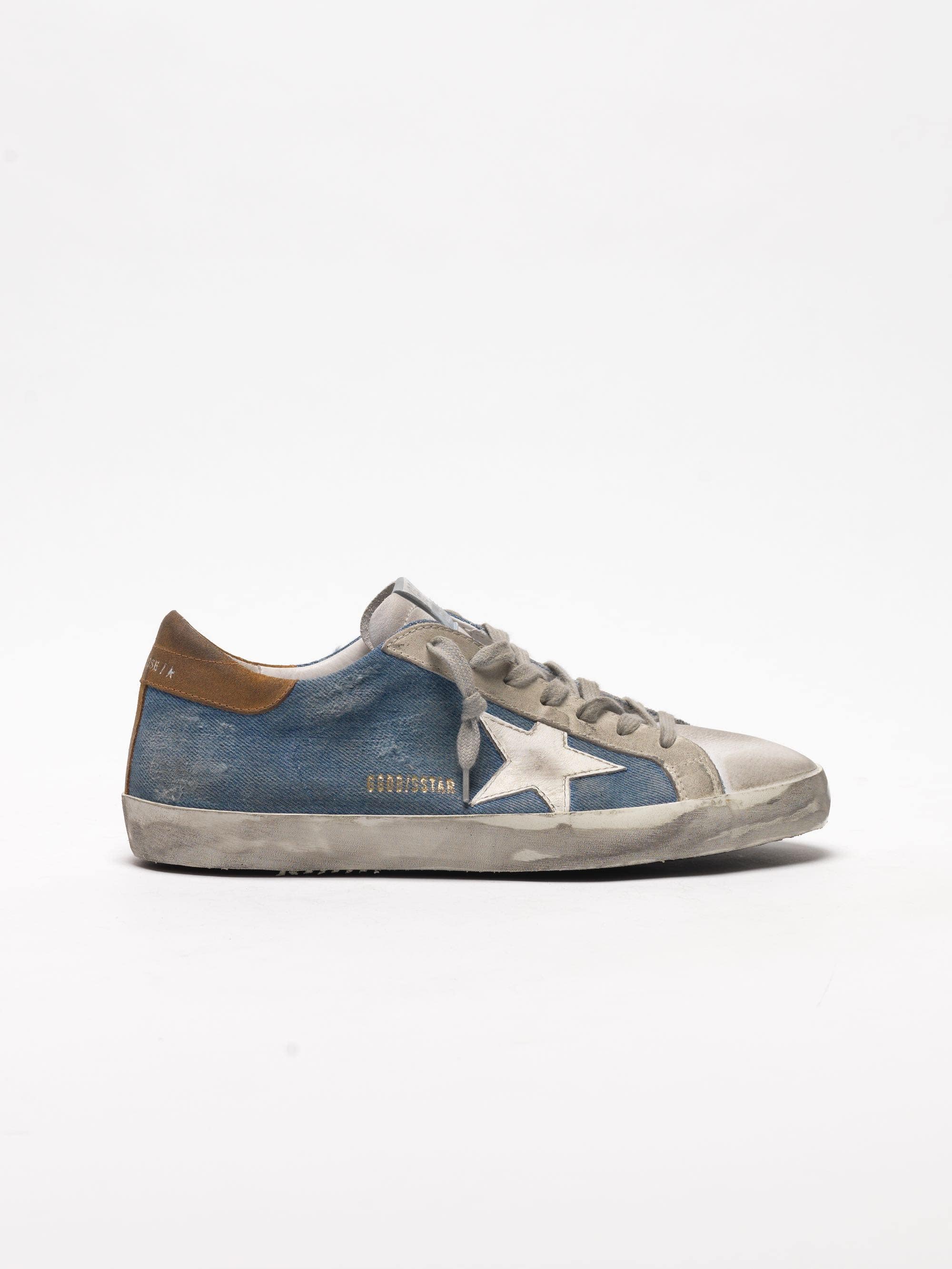 Men | Super-Star Sneakers with Light Blue Denim-White - Image 7