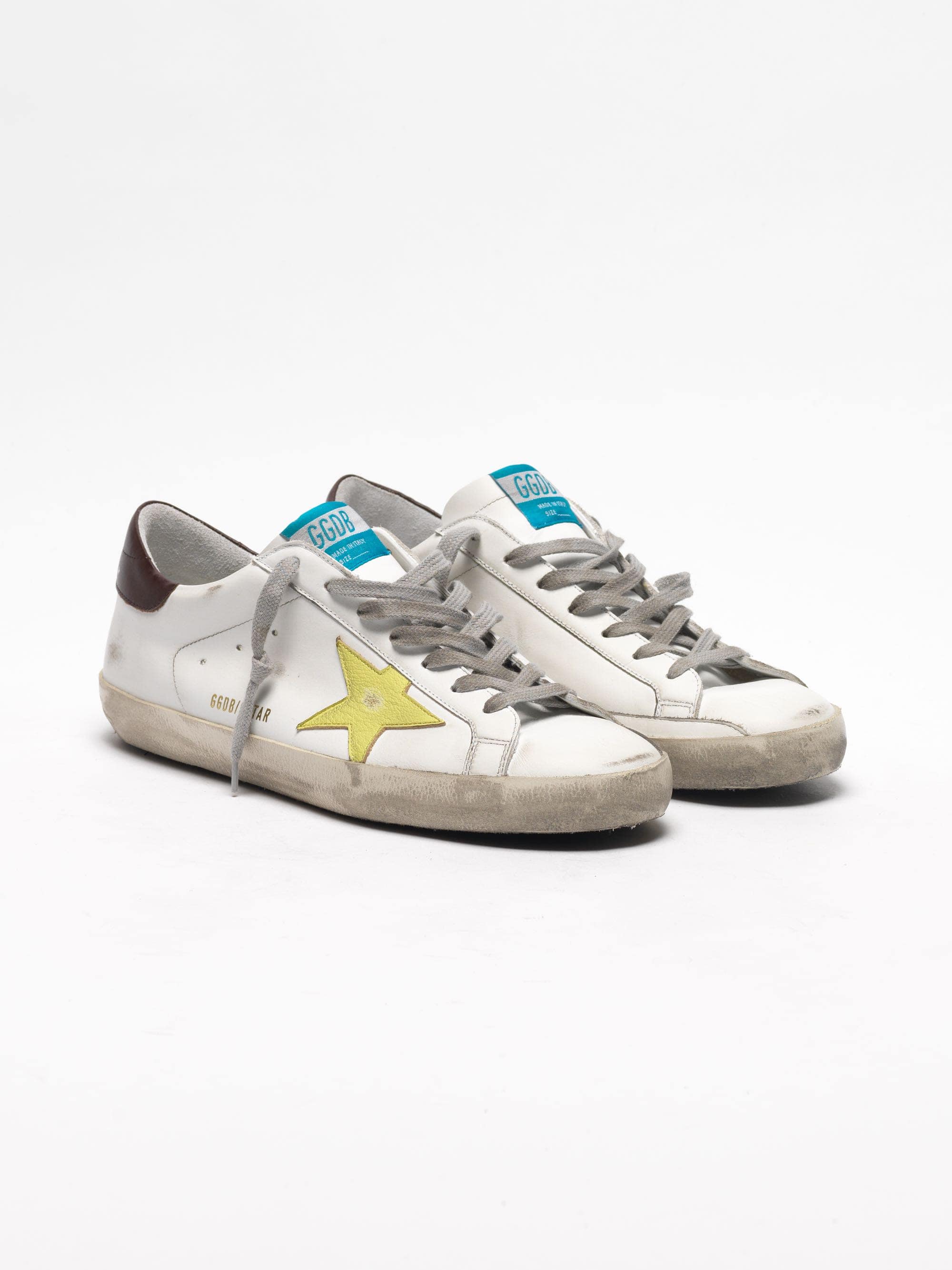 Men | Super-Star Sneakers with Yellow Star & Burgundy Heel Tab - Image 8