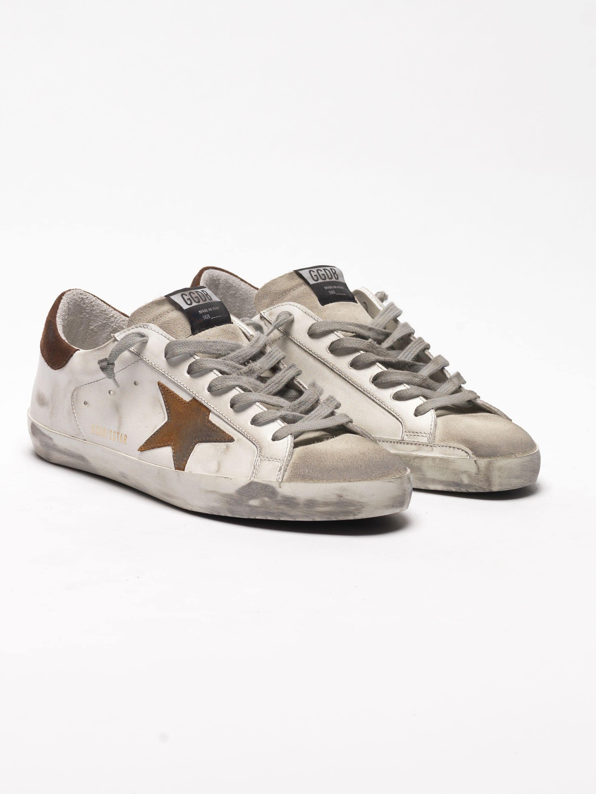 Men | Super-Star White Leather with Brown Star & Heel Tab - Image 8