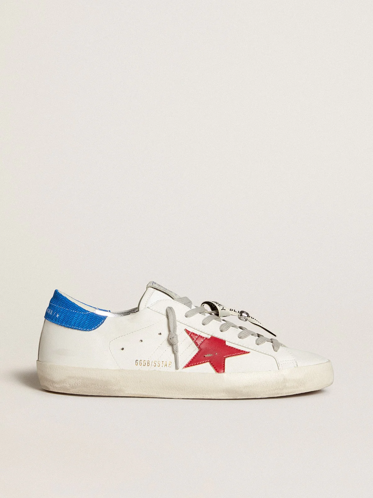 Men | Super-Star with Red Star & Light Blue Heel Tab | White x Red x Blue - Image 8