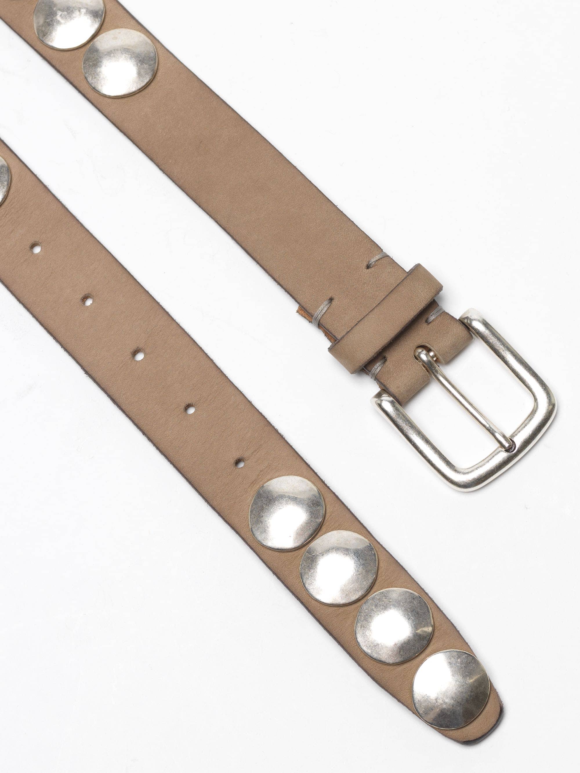 Men | Trinidad Brown Belt with Circular Studs - Image 3