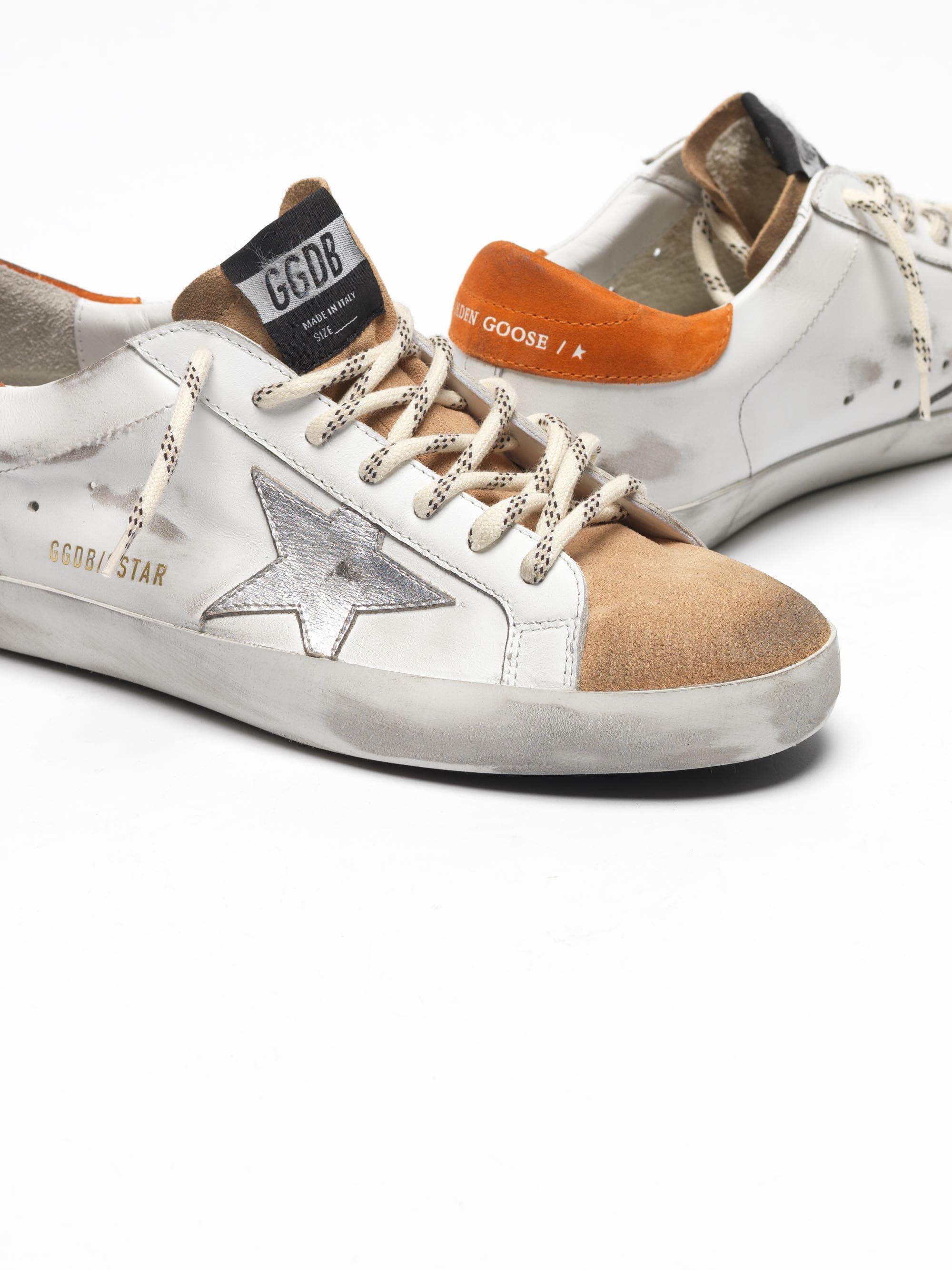 Men | Two-Colour Super-Star Sneakers with Silver Star - Image 2