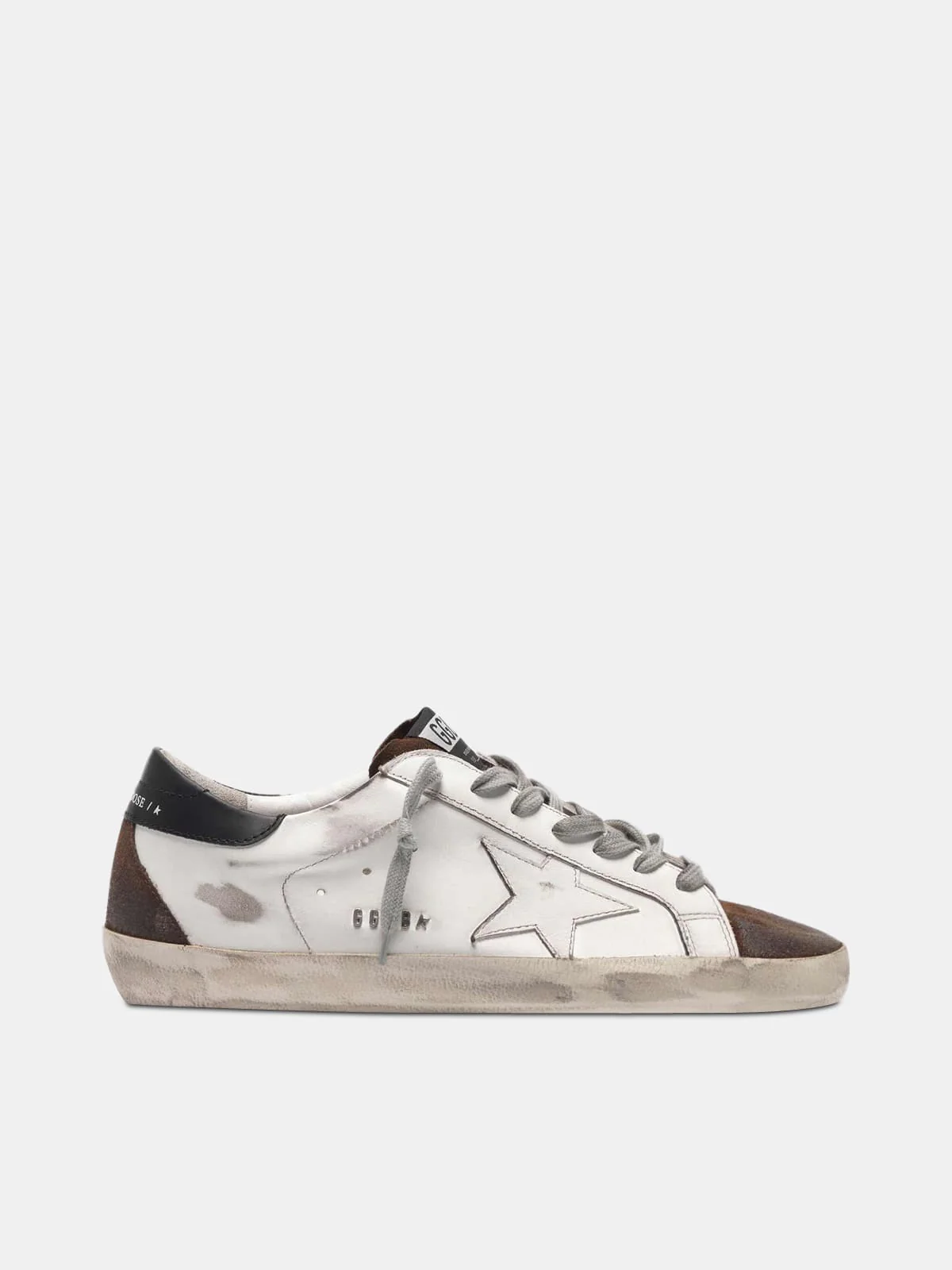 Men | Two-Tone White & Brown Super-Star Sneakers - Image 7