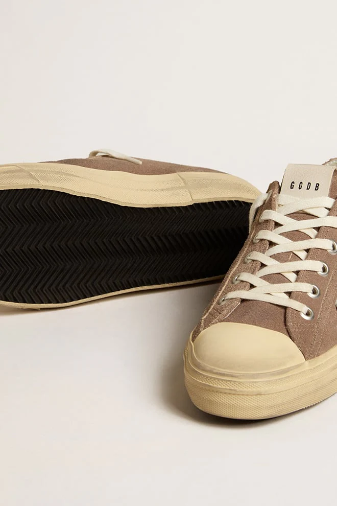 Men | V-Star Dove-Gray Suede with White Nappa Leather Star | Cinder x White - Image 9