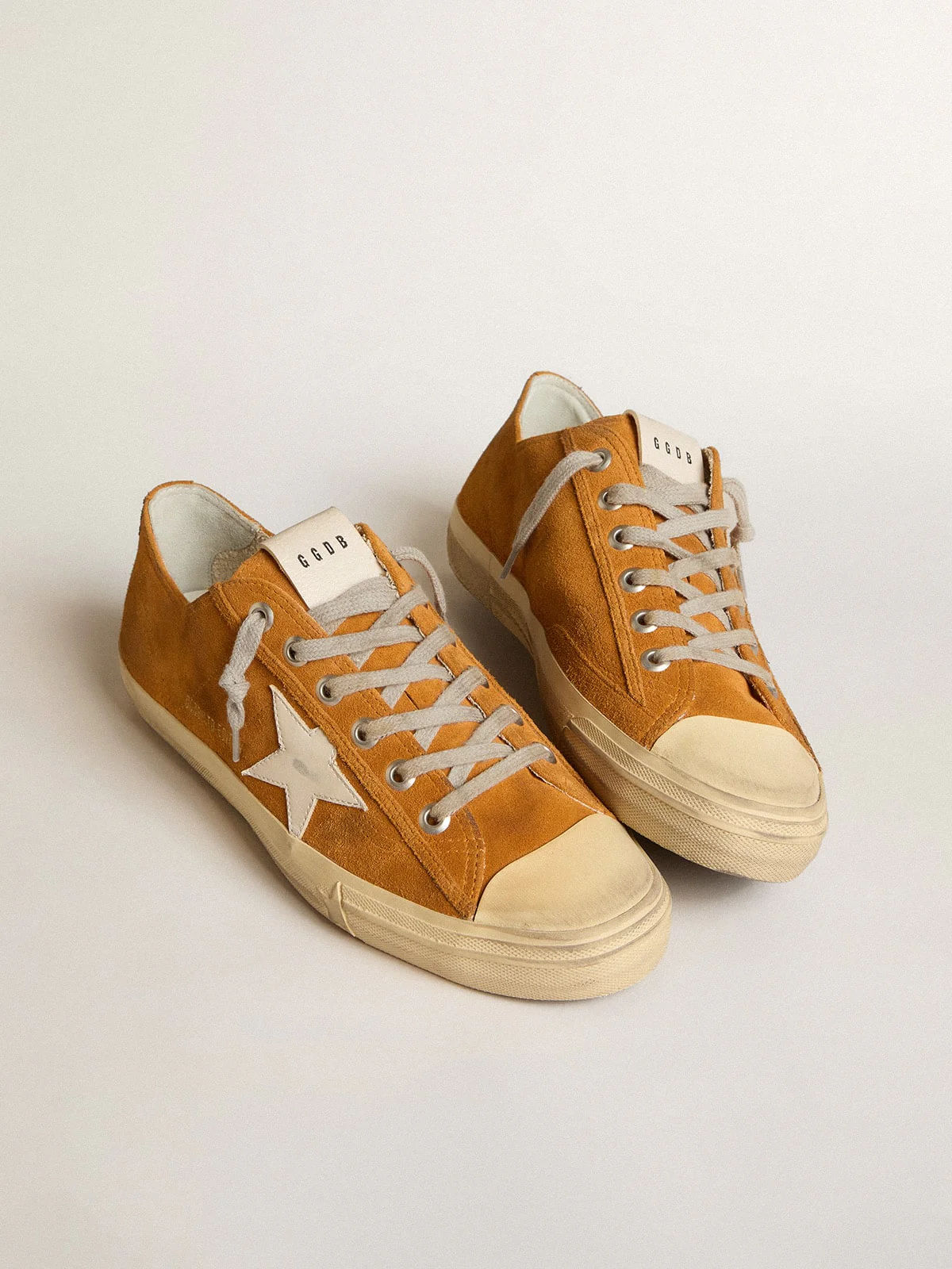 Men | V-Star Ltd Camel Suede with A Milk-White Leather Star | Cathay Spice x Milk - Image 4