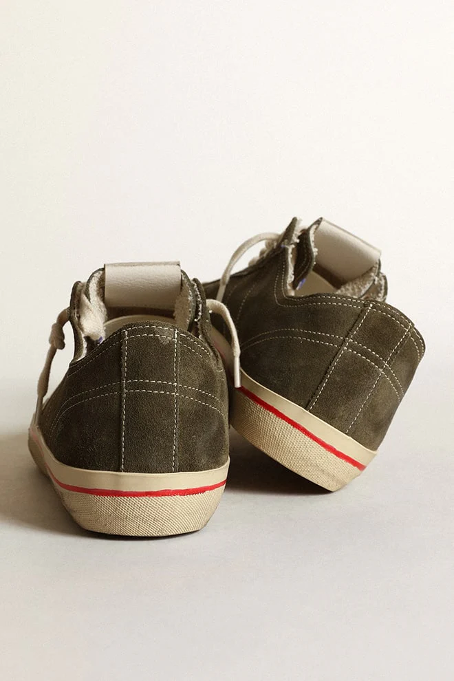 Men | V-Star Ltd Dark Green Suede with Ivory Star | Dark Green x Ivory - Image 4