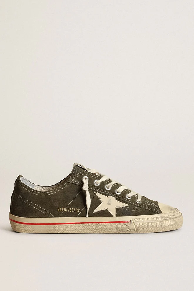 Men | V-Star Ltd Dark Green Suede with Ivory Star | Dark Green x Ivory - Image 5
