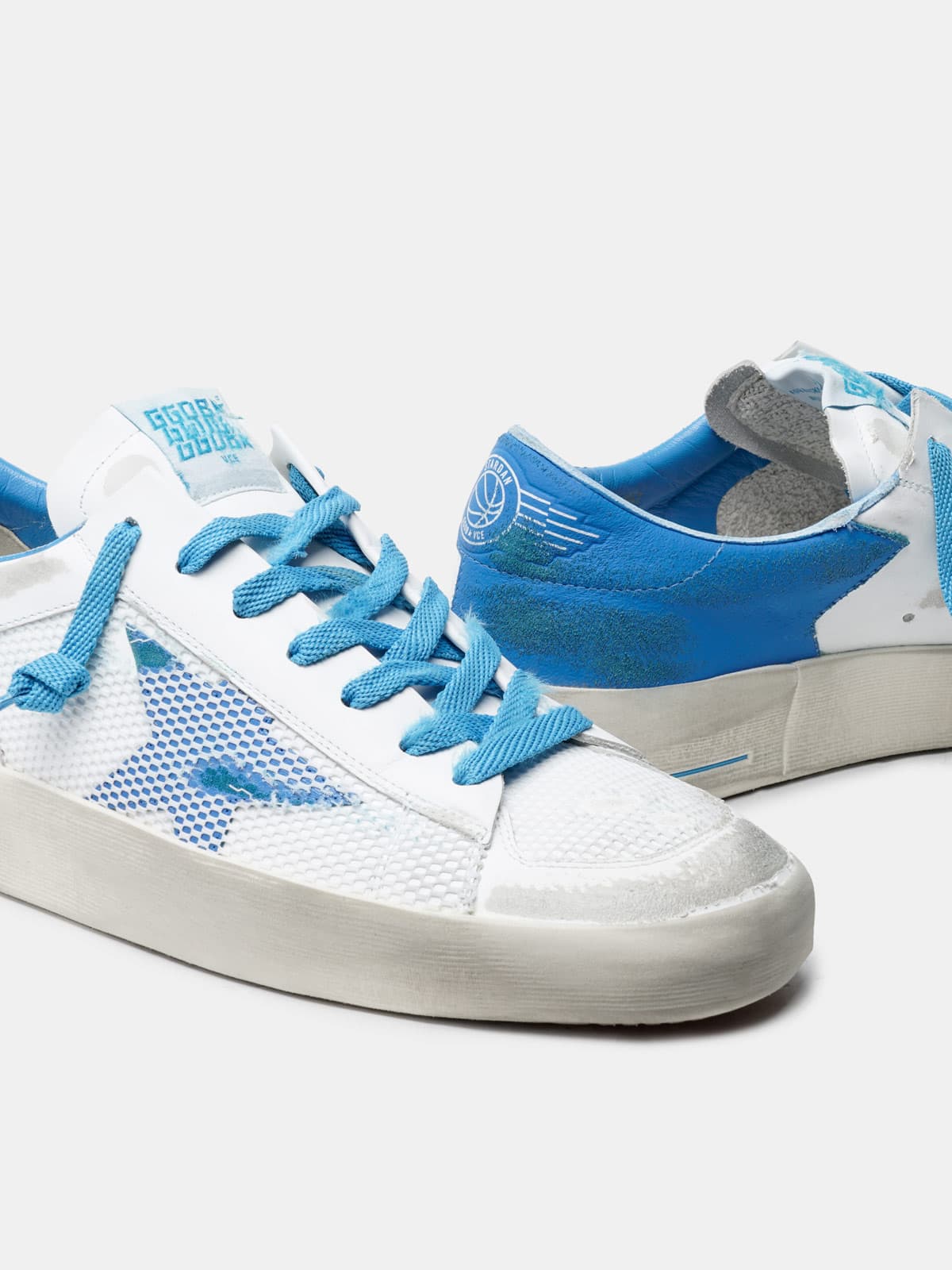 Men | White & Light Blue Stardan Sneakers - Image 2