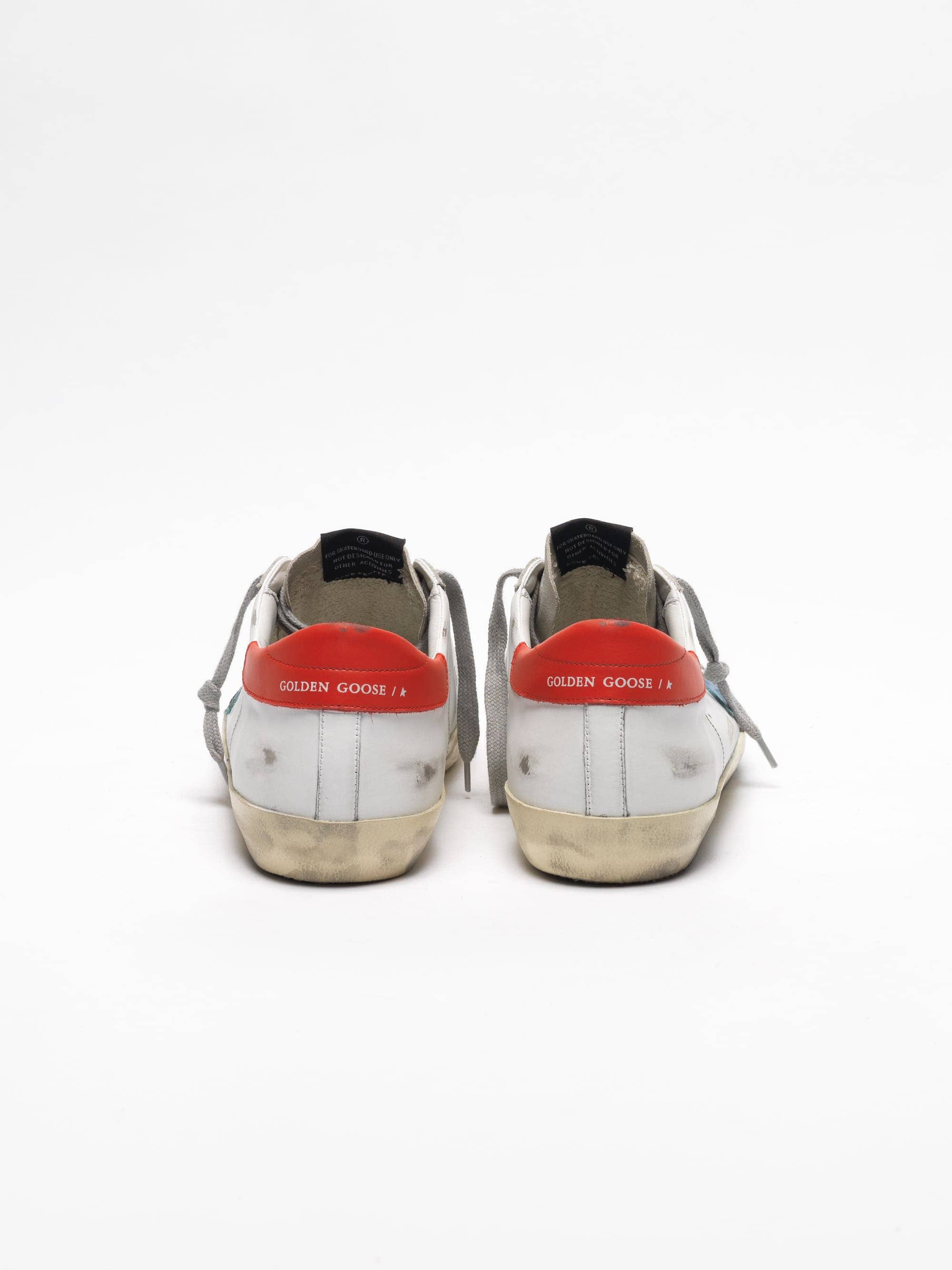 Men | White Leather Super-Star with Red Heel & Blue Star - Image 6