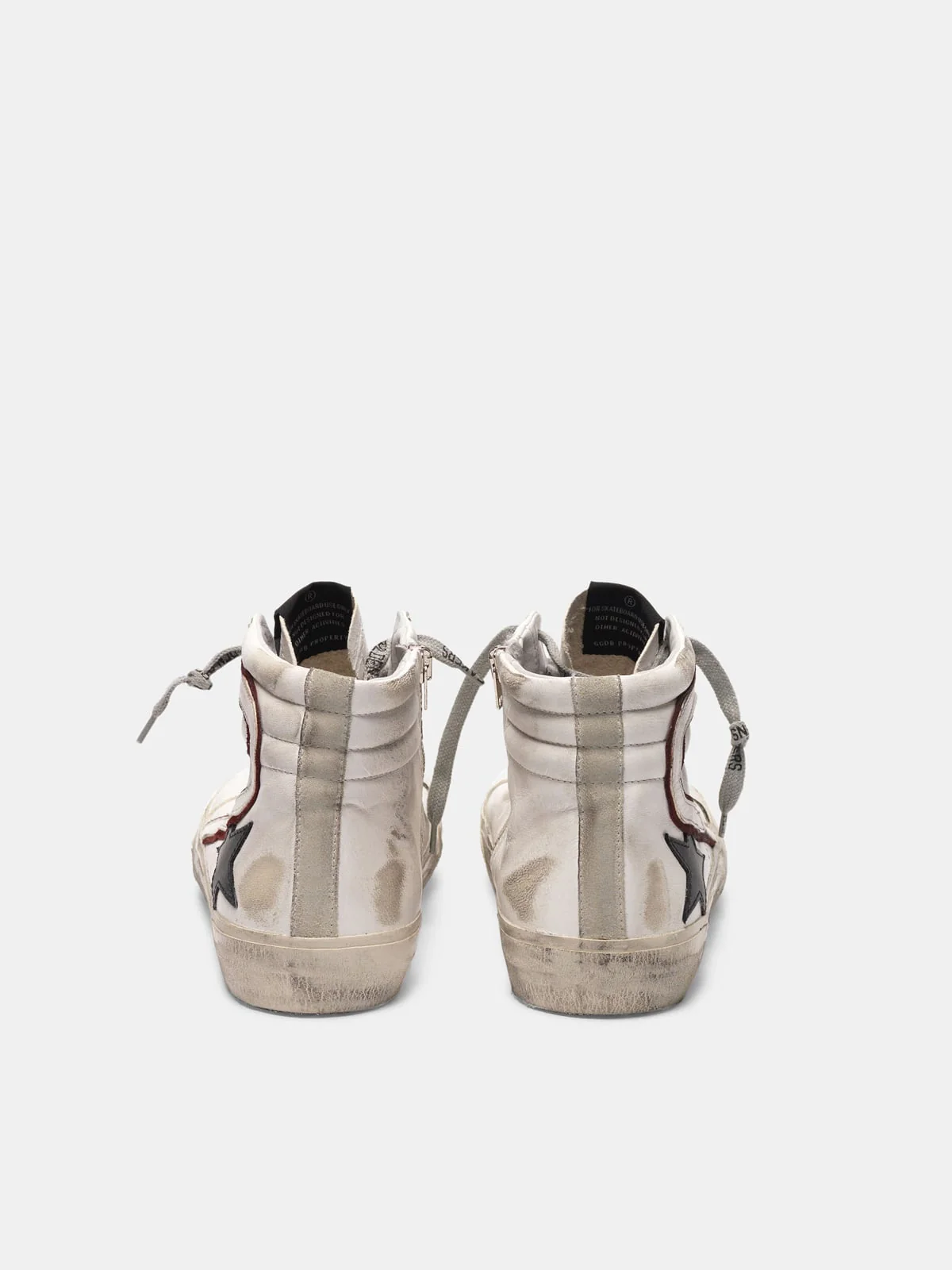 Men | White Slide Sneakers with Black Star - Image 2
