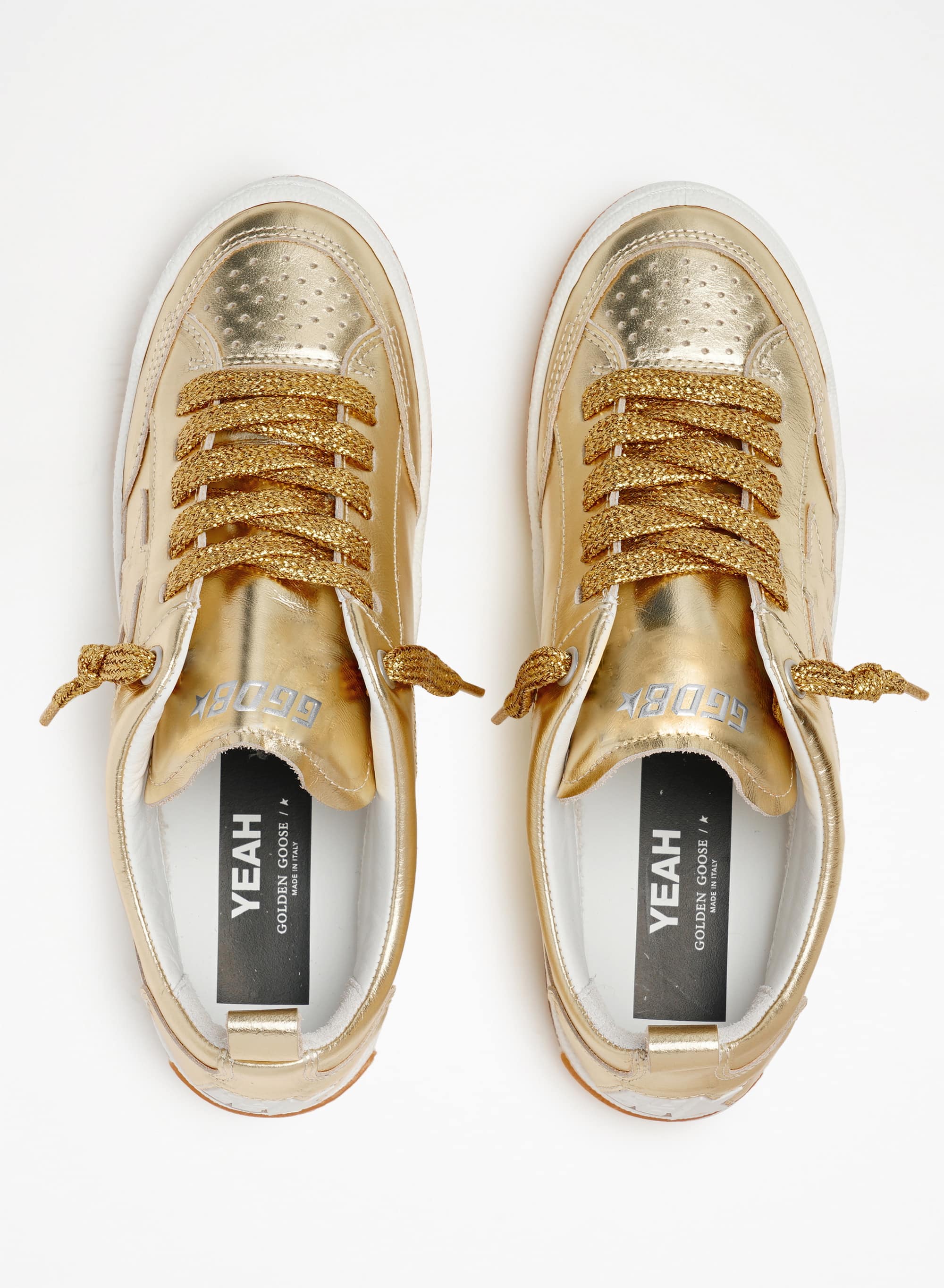 Men | Yeah Sneakers Gold Leather | Gold - Image 8