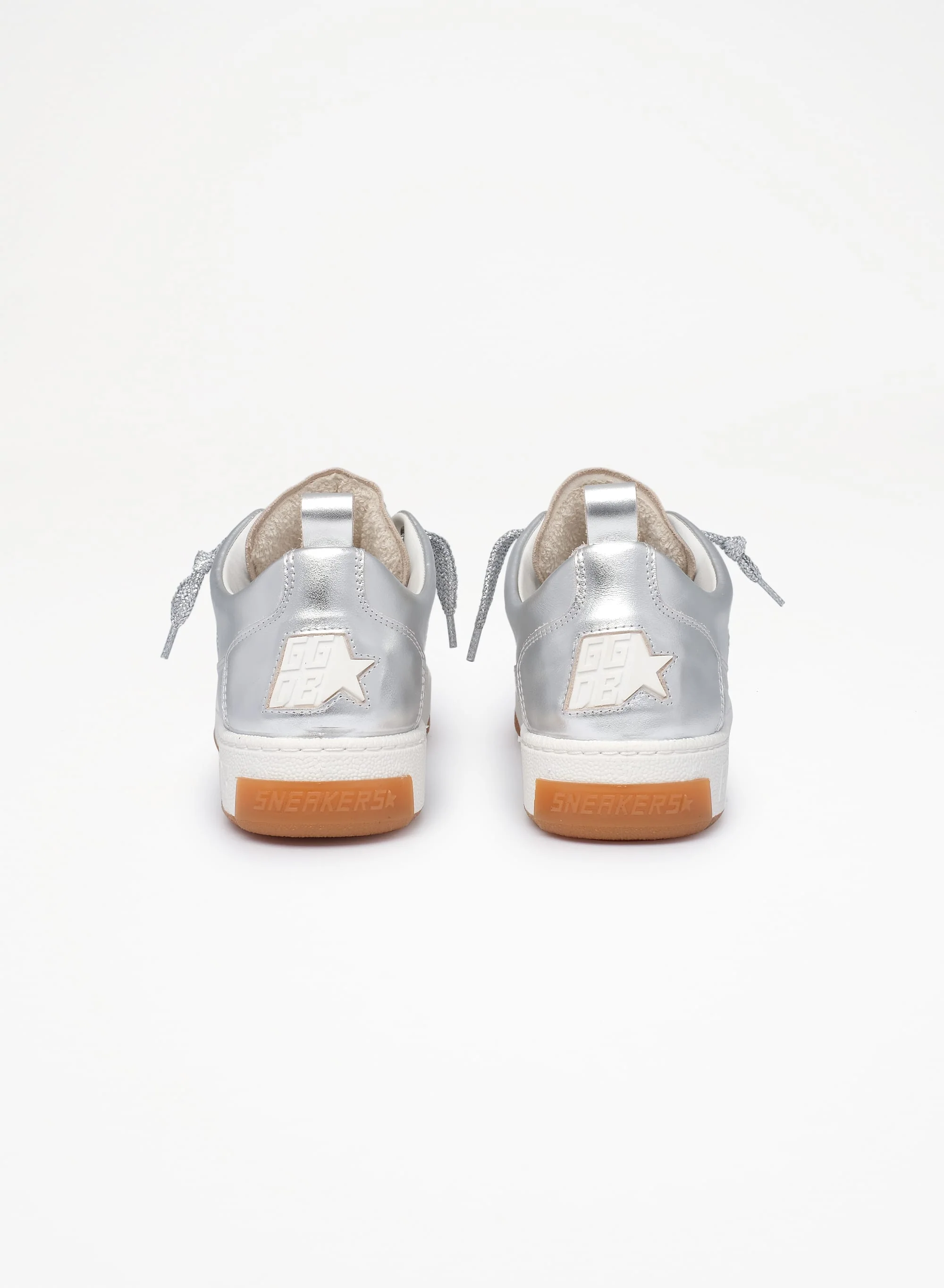 Men | Yeah Sneakers Silver Laminated Leather | Silver - Image 6