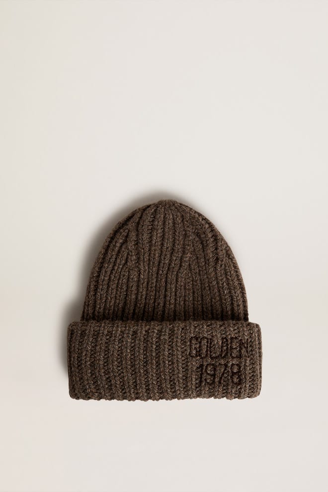 Unisex | Ash Brown Beanie Cashmere Blend Wool | Ash Brown - Image 3