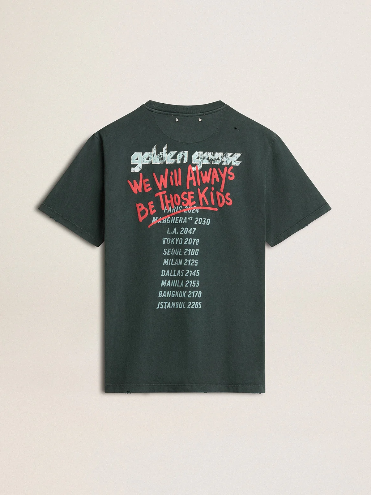 Unisex | Black T-Shirt with Multicolor Print | Washed Black - Image 4