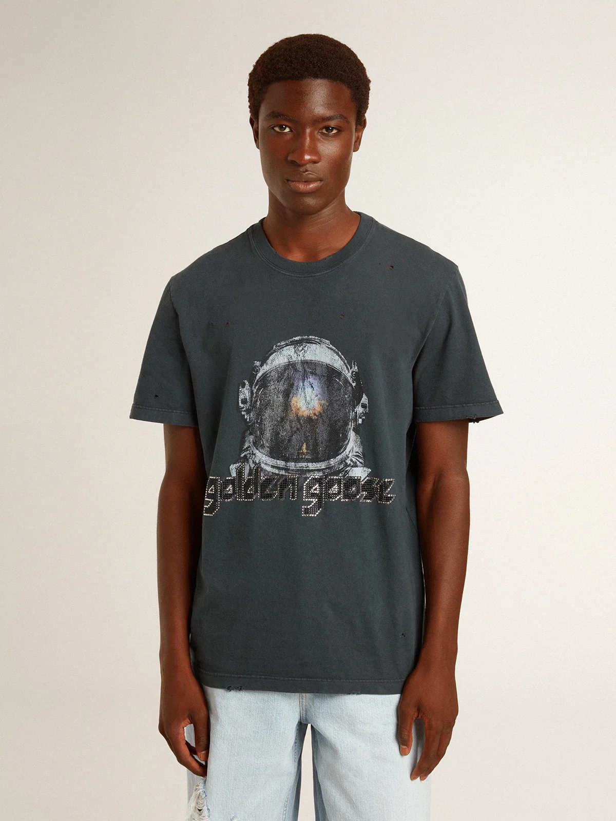 Unisex | Black T-Shirt with Multicolor Print | Washed Black - Image 5