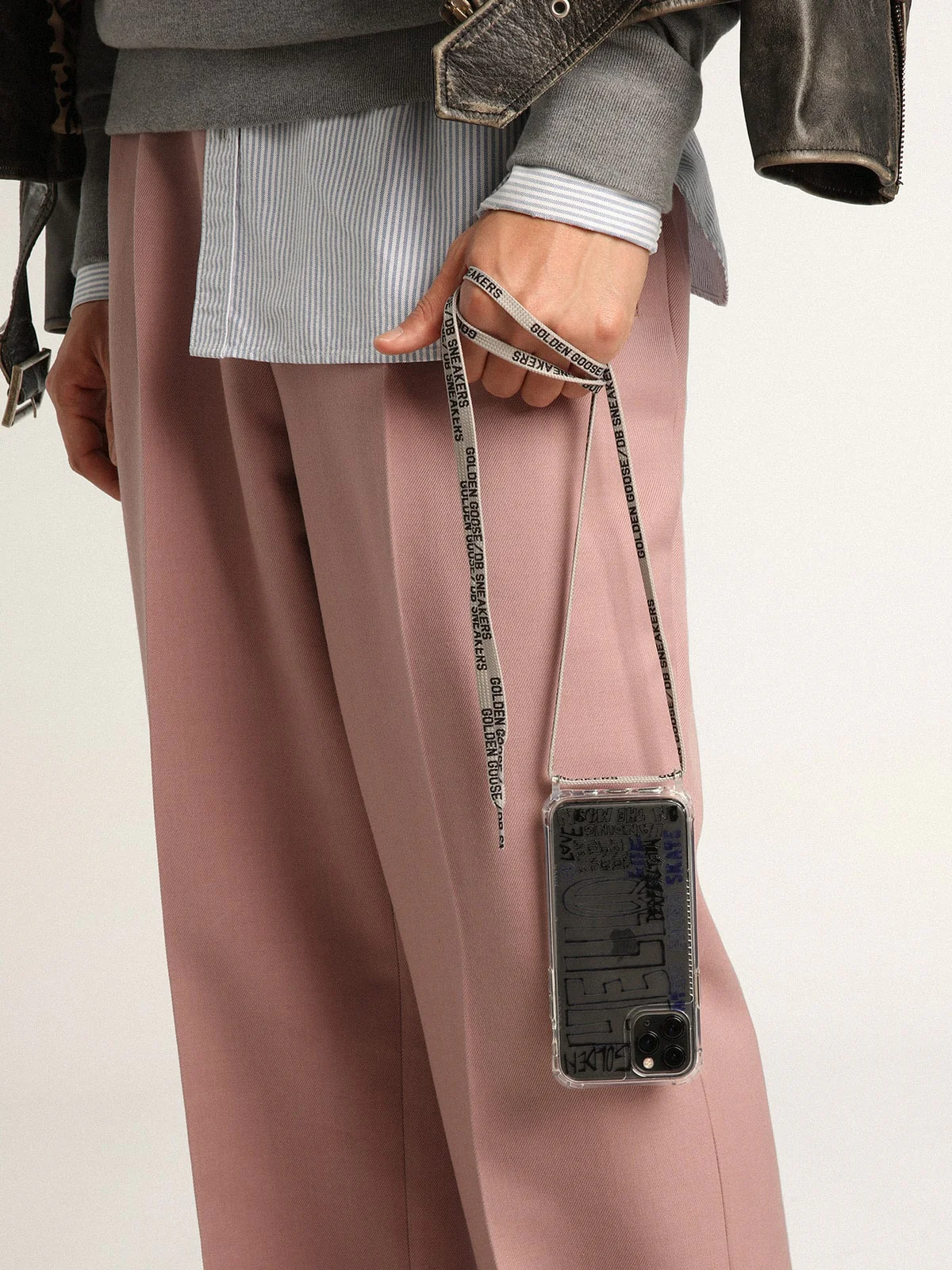 Unisex | Case Iphone 12 & 12 Pro with Graffiti Print & Logoed Laces | Clear - Image 3