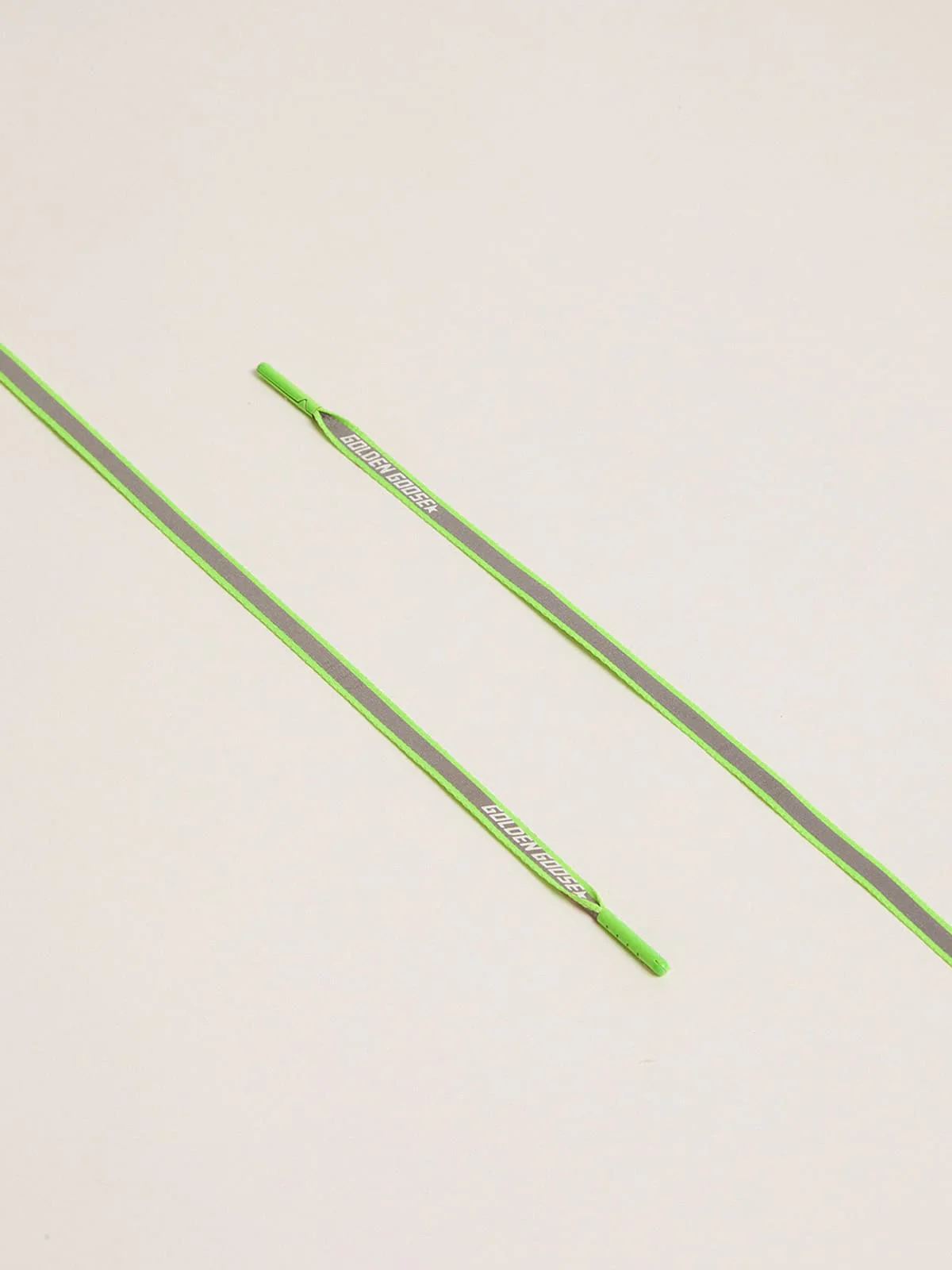 Unisex | Neon Green Reflective Laces with Logo (V2) - Image 3