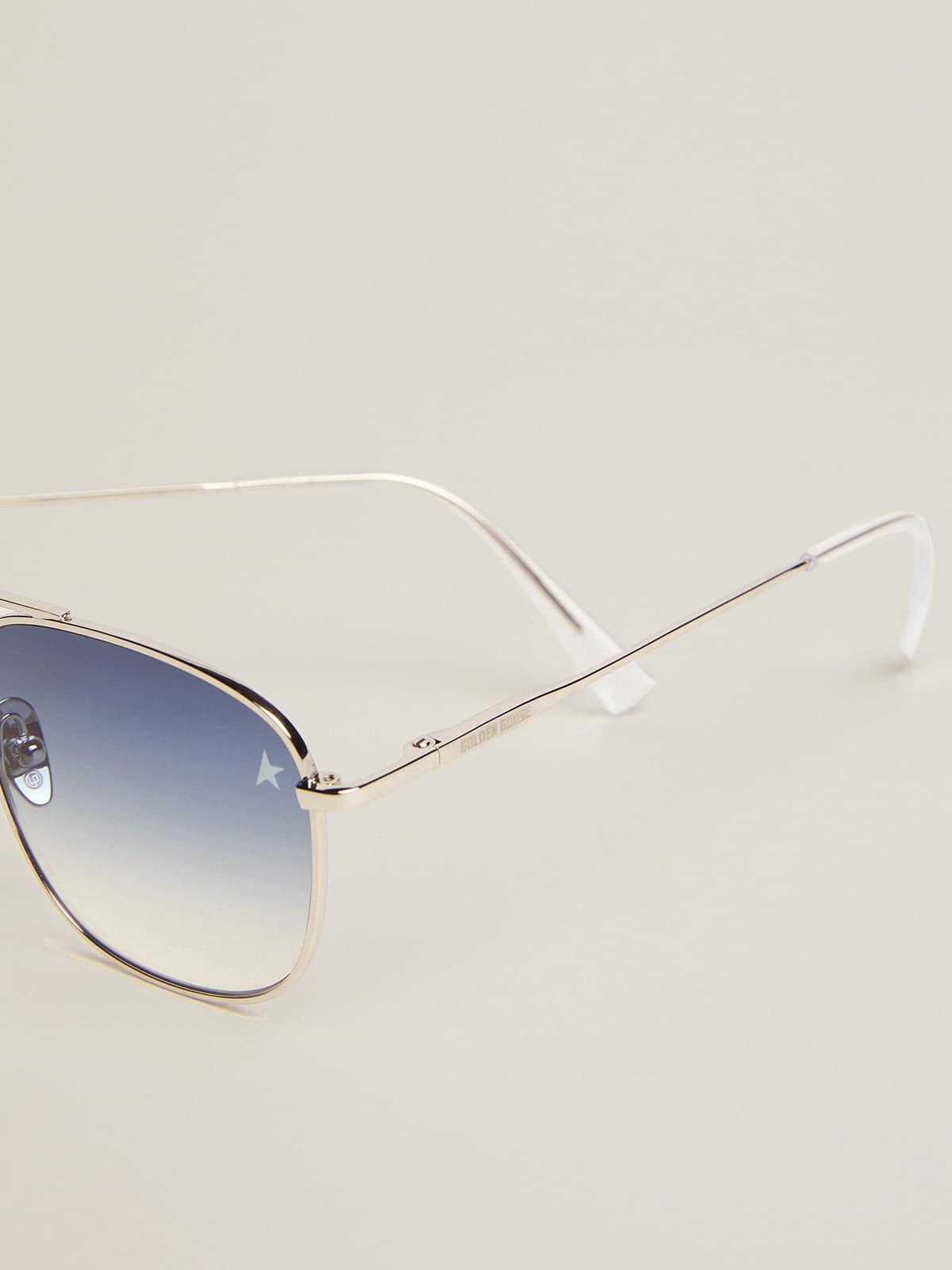 Unisex | Sunframe Roger Aviator Model with Silver Frame | Silver x Blue - Image 2