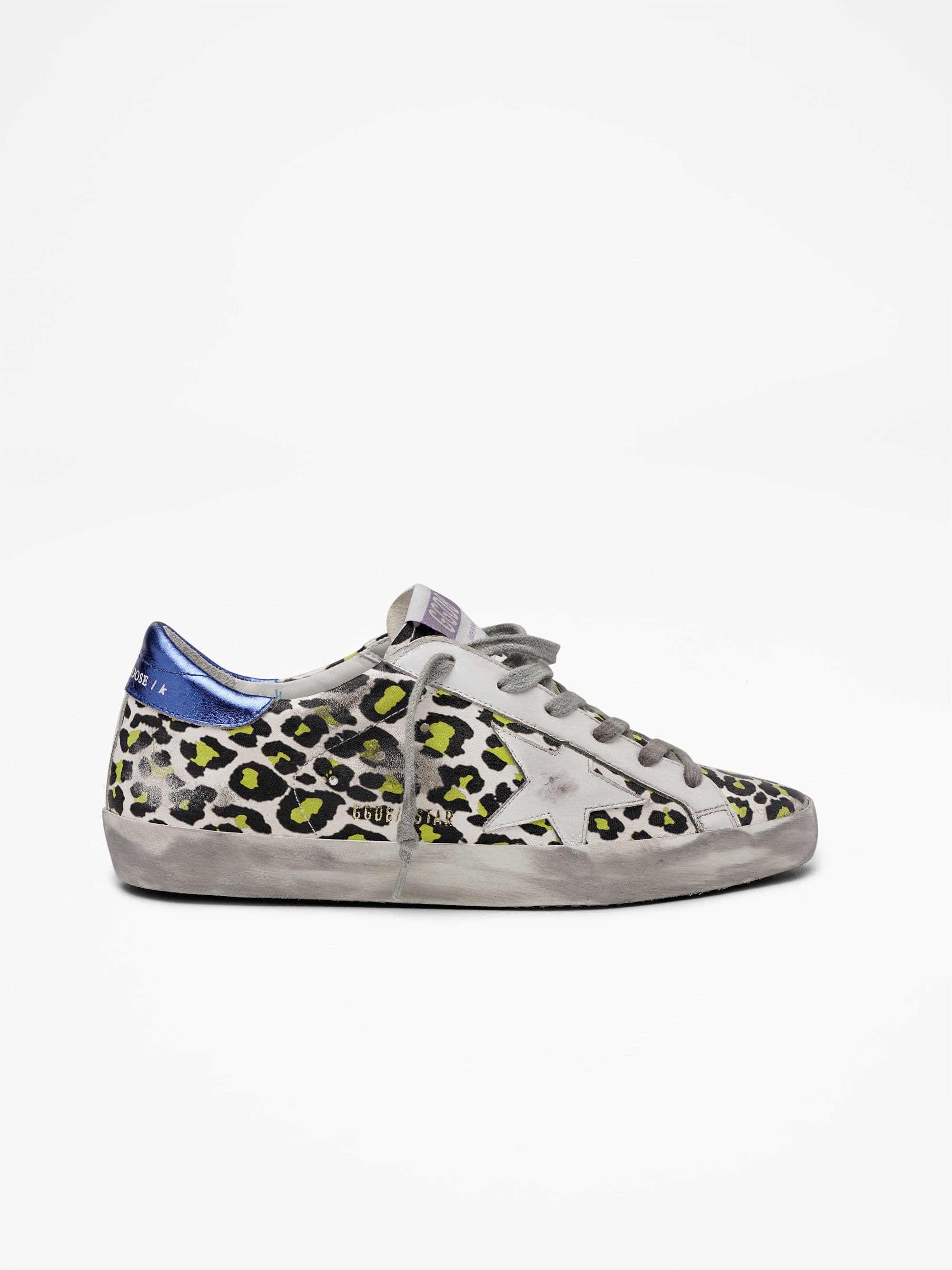 Women | Animal-Print Super-Star Sneakers with Blue Laminated Heel Tab - Image 2