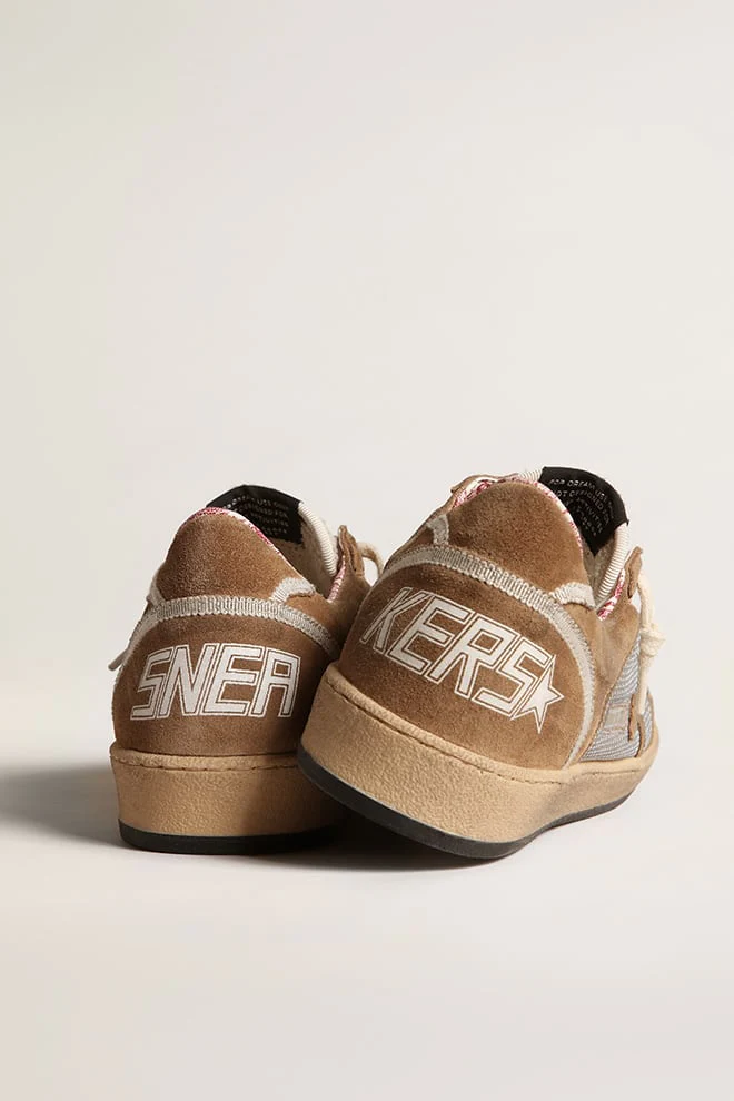 Women | Ball Star Lab Buff-Colored Suede | Tabacco x Silver x White - Image 7