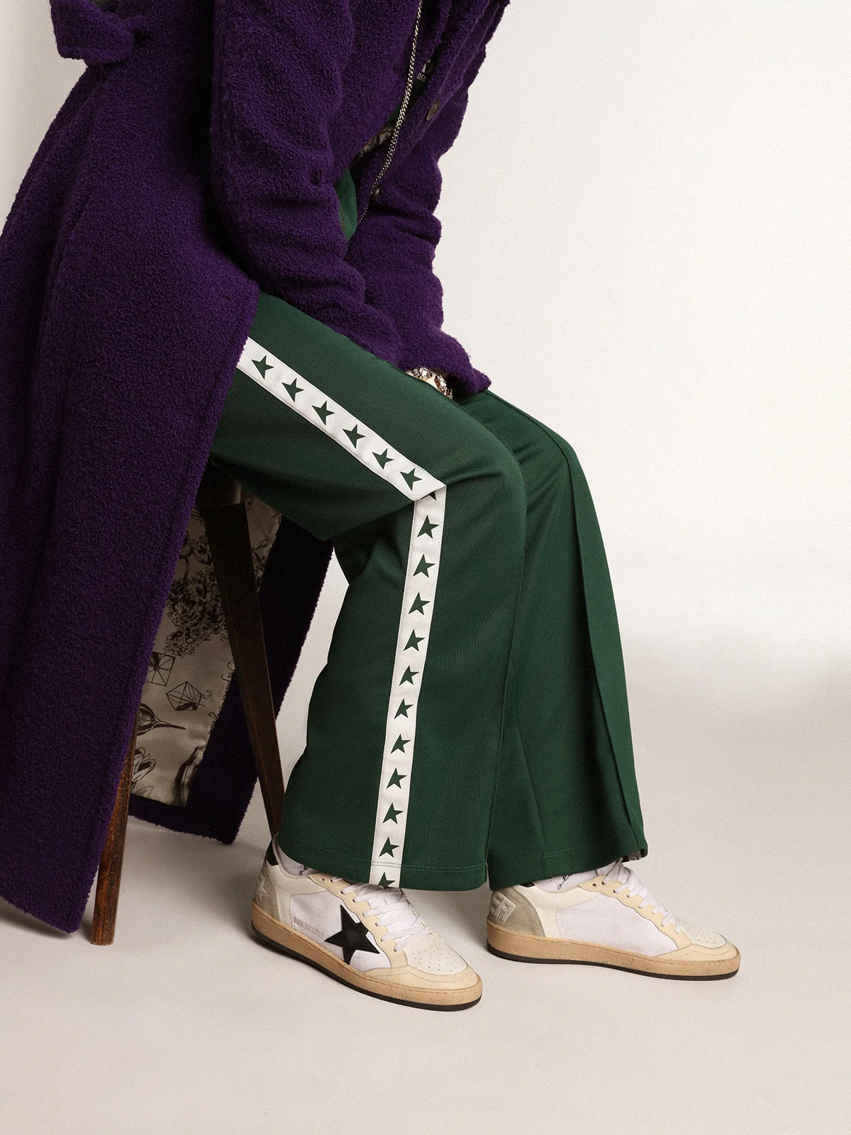 Women | Ball Star White Canvas & Leather with Black Star | White x Ivory x Black x Ice - Image 3