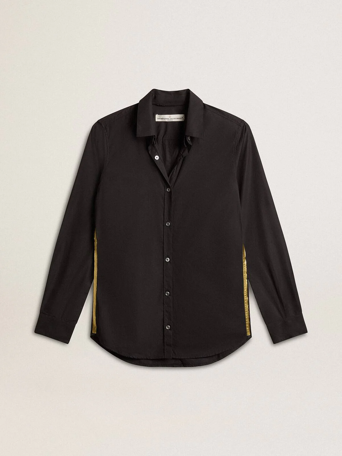 Women | Black Blouse with Gold Details - Image 3