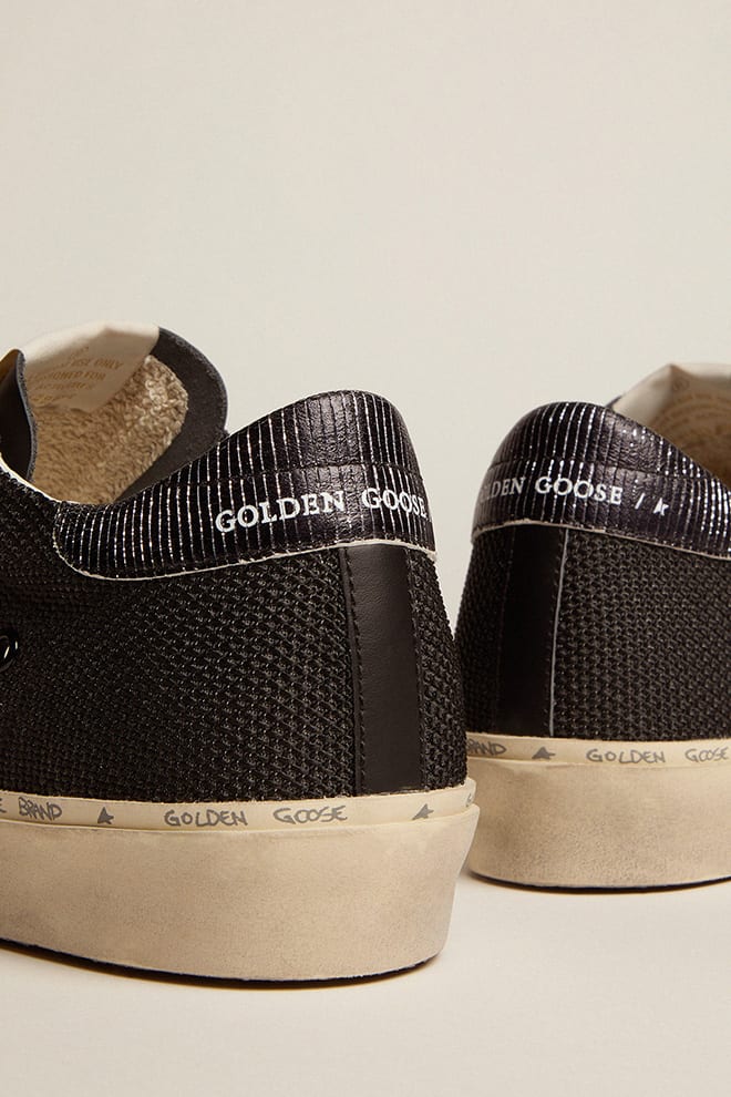 Women | Black Hi-Star Sneakers with Silver Star | Black x Silver - Image 2