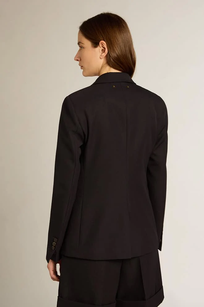 Women | Black Jacket | Dark Blue - Image 2