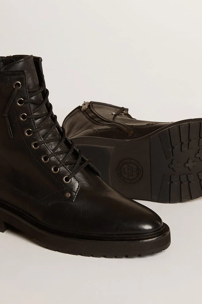 Women | Black Leather Boots | Black (V2) - Image 6