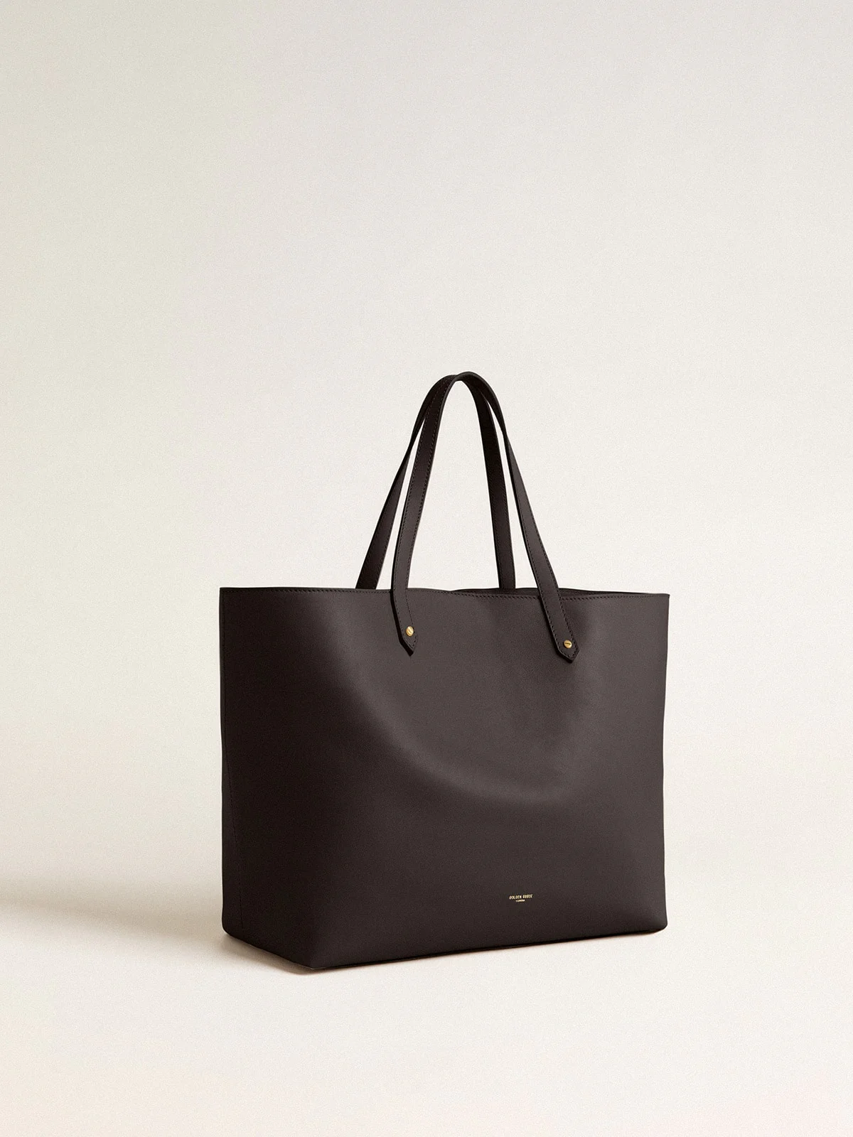 Women | Black Pasadena Bag Made Of Smooth Leather with Gold Logo | Black - Image 7