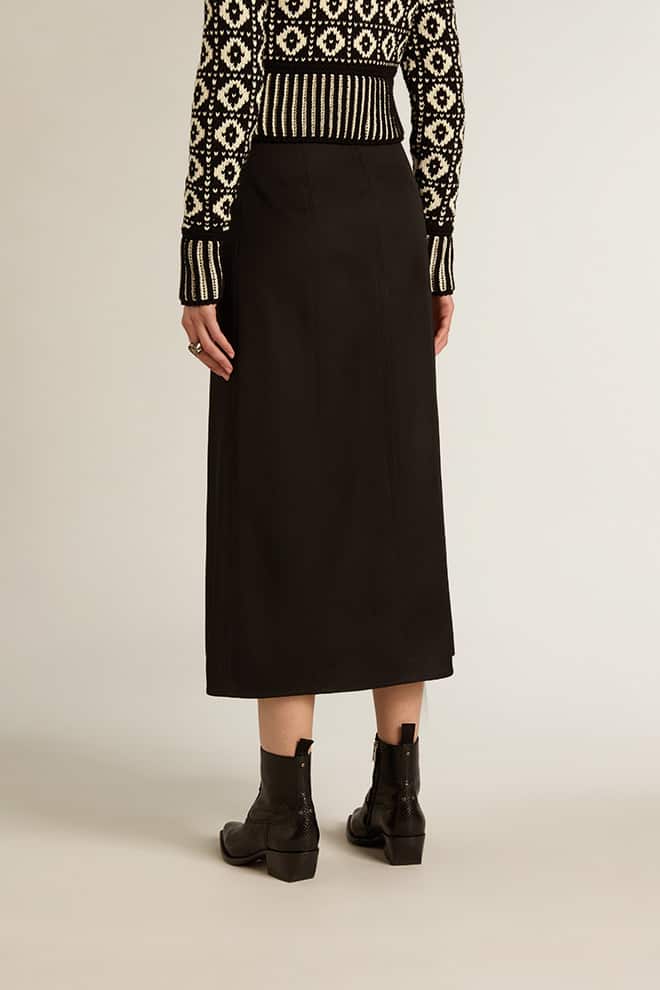 Women | Black Pencil Skirt | Black - Image 3