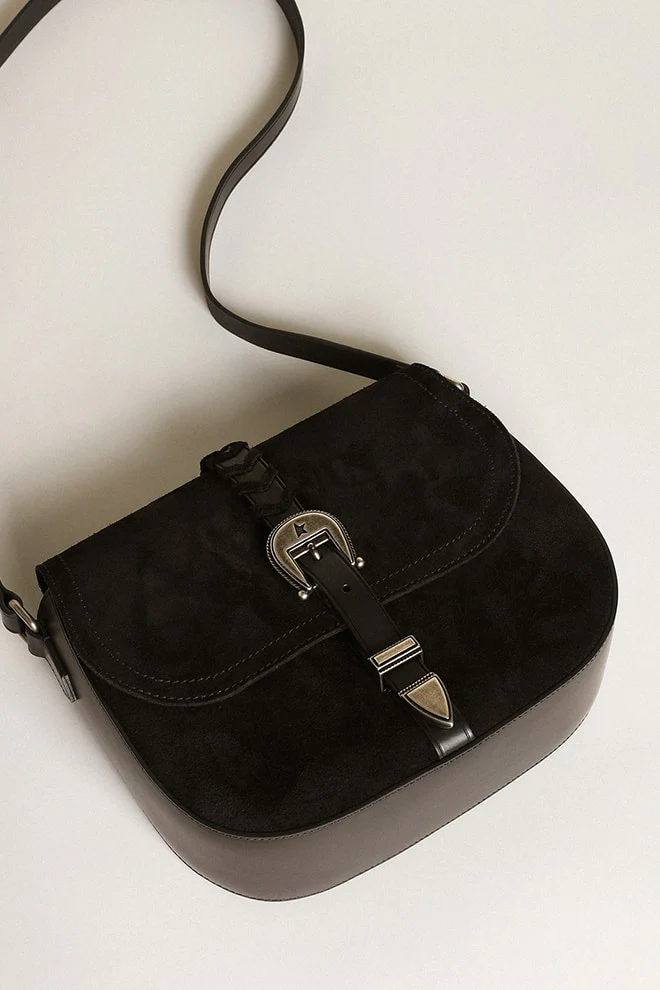 Women | Black Rodeo Bag Suede | Black - Image 2