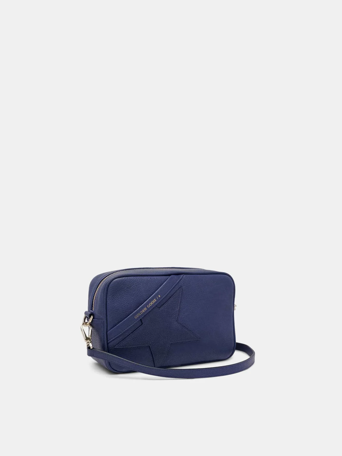 Women | Blue Star Bag with Shoulder Strap Made Of Pebbled Leather - Image 6