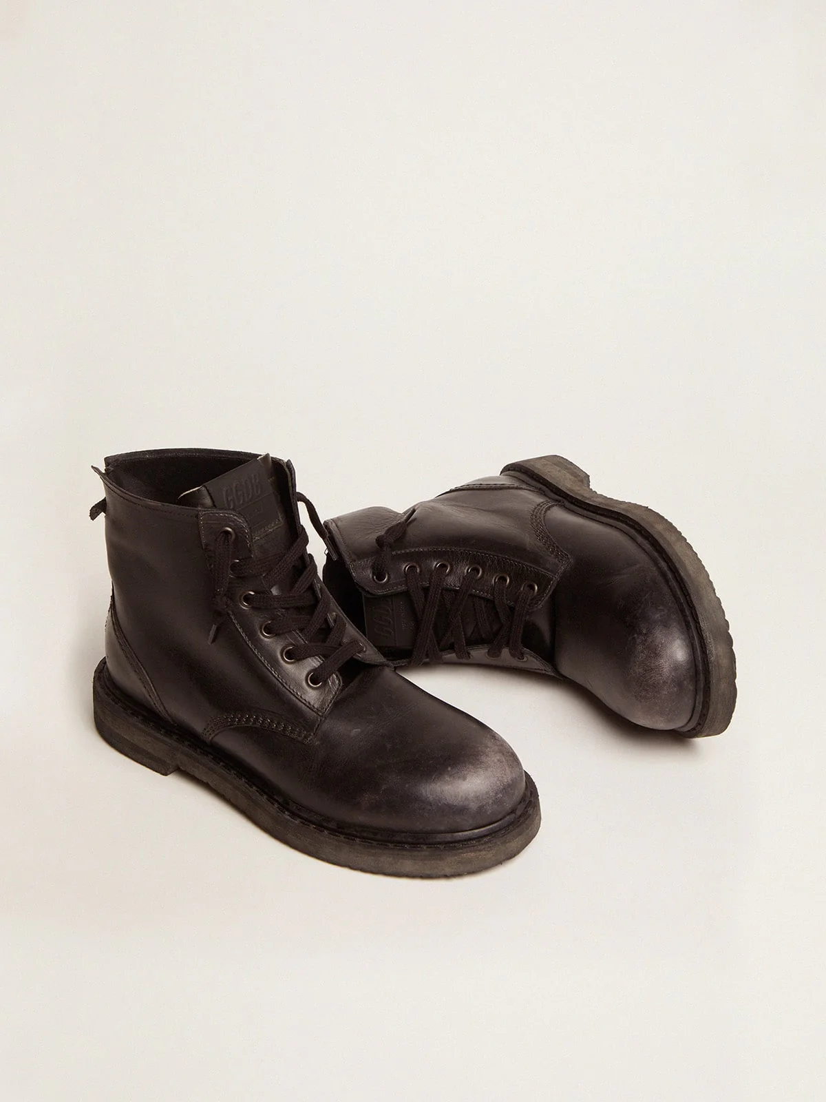 Women | Boots Black Leather | Black - Image 8