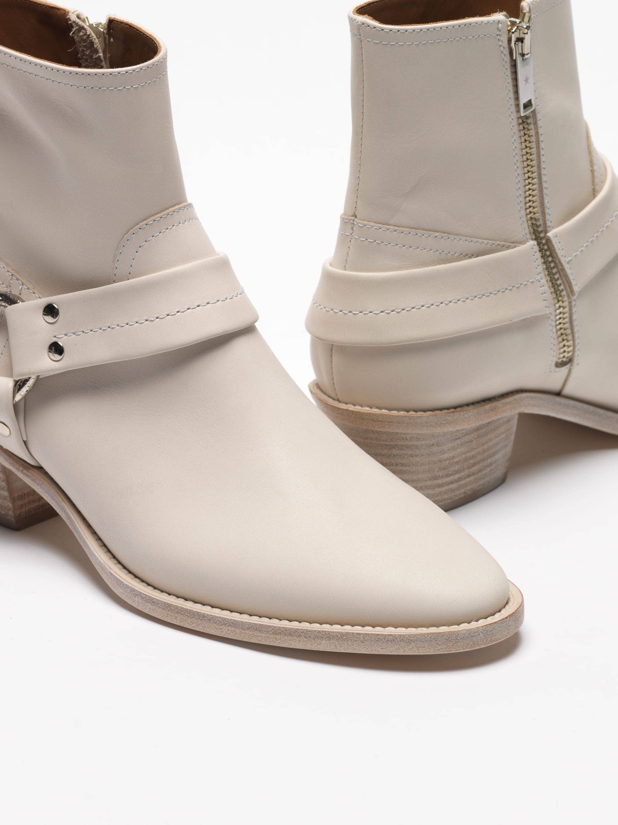 Women | Boots Bretagne Col B4 Cream Leather - Image 2